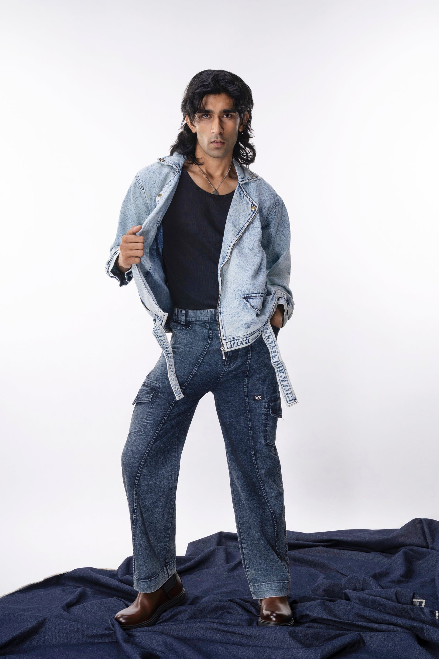 Denim Biker Jacket