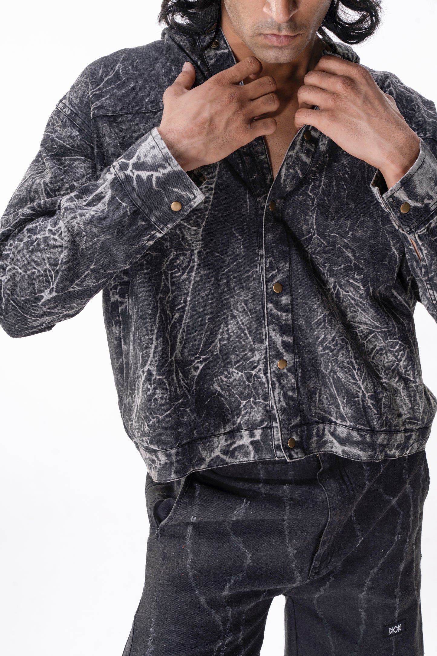 Crackle Denim Jacket