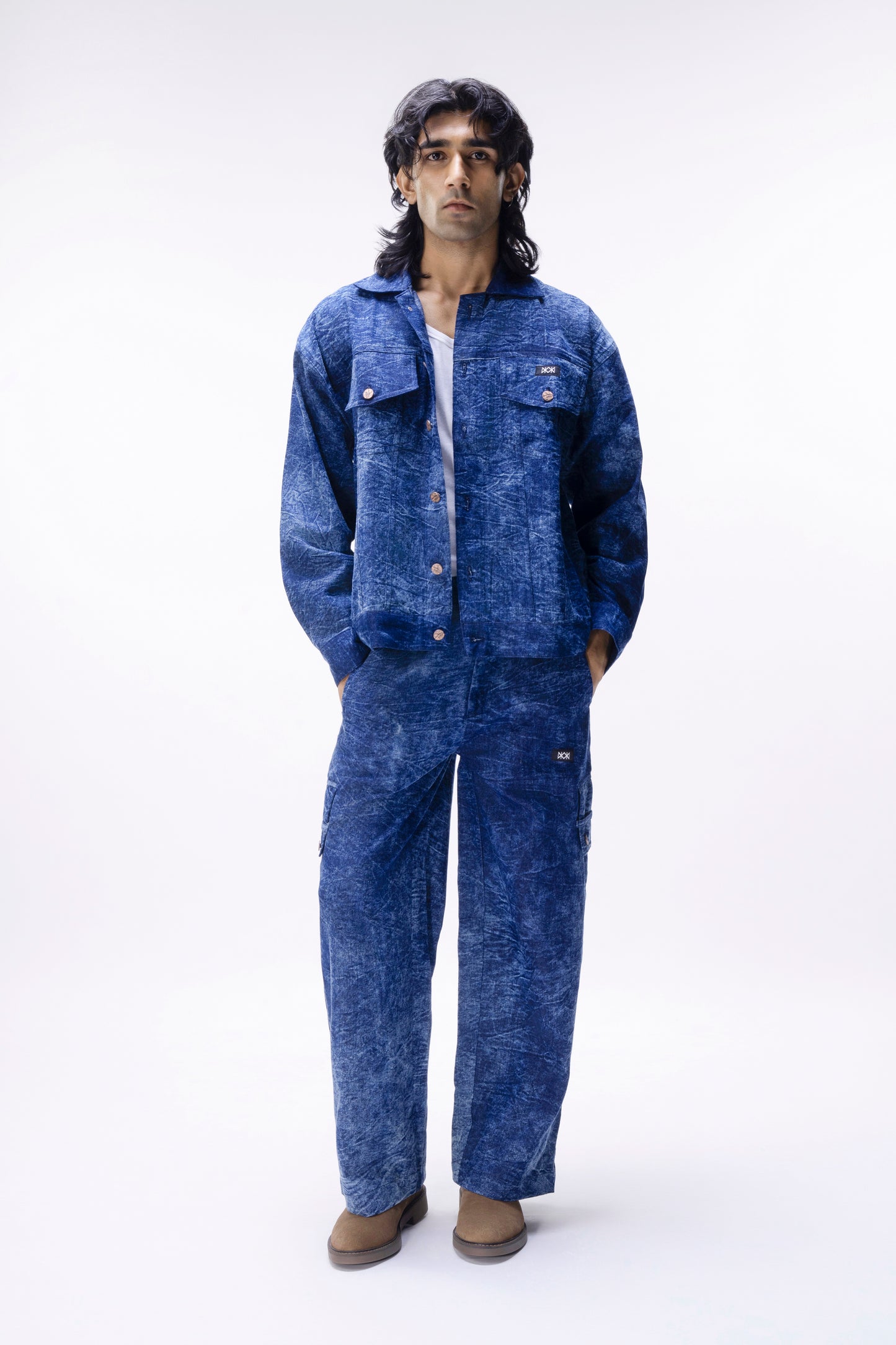 Crackle Denim Jacket
