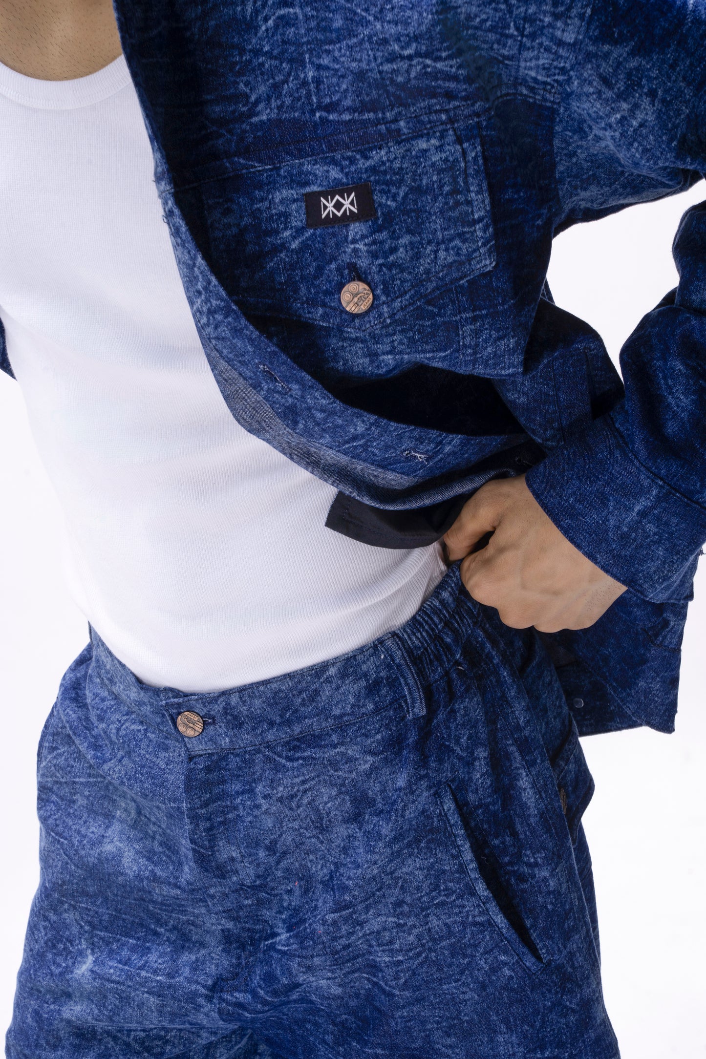 Crackle Denim Jacket