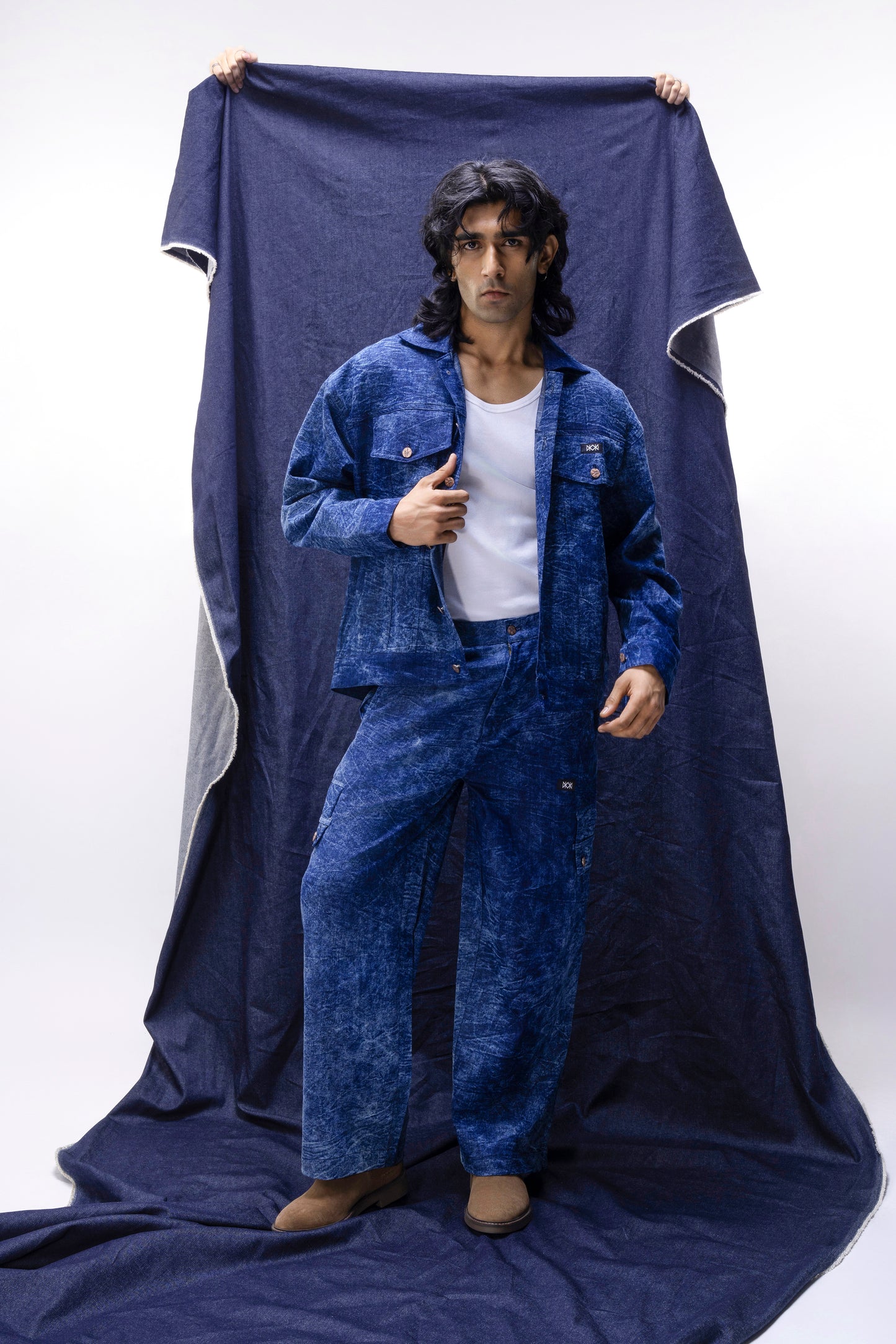 Crackle Denim Jacket