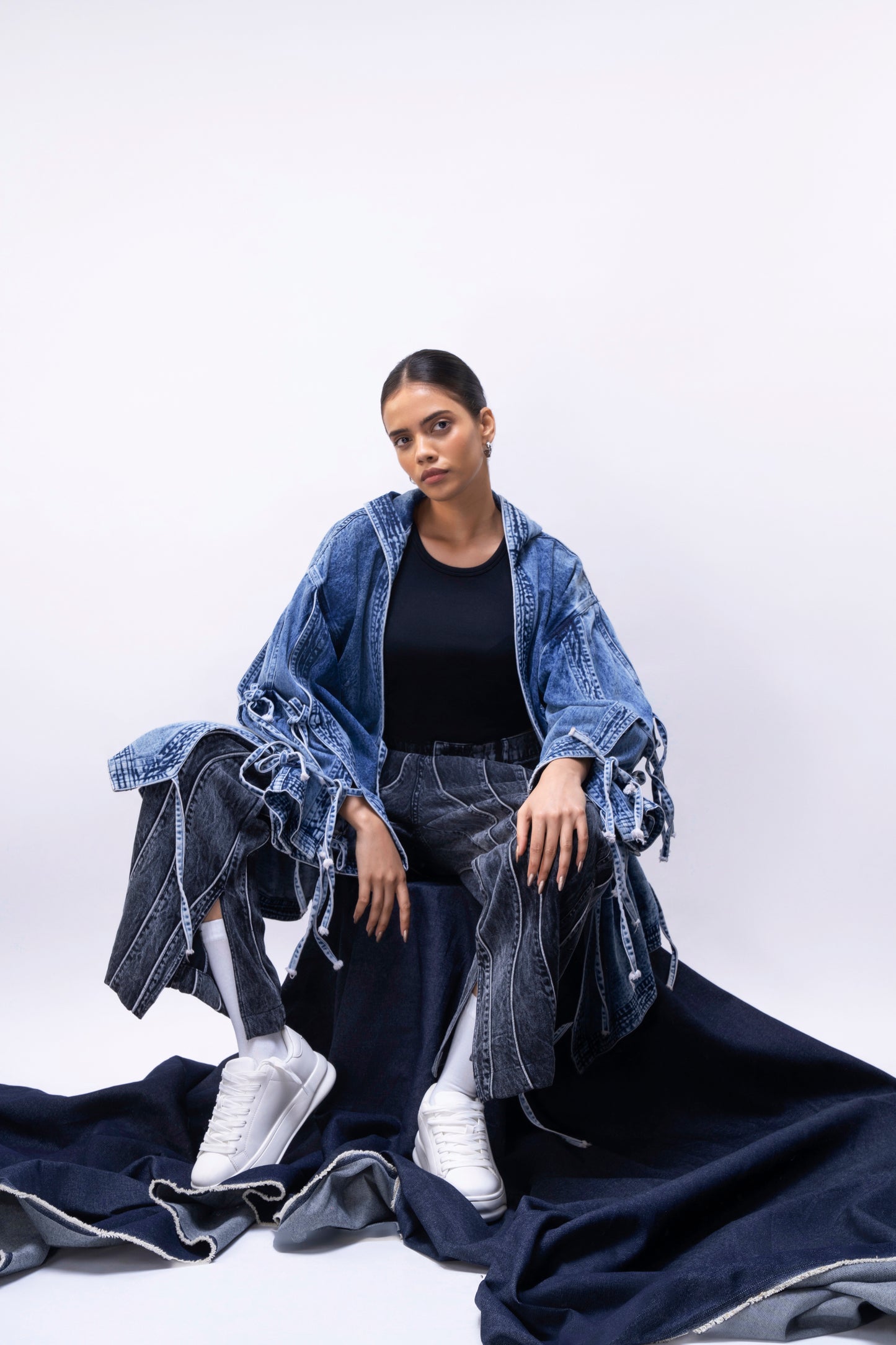 Reflective Denim Pants