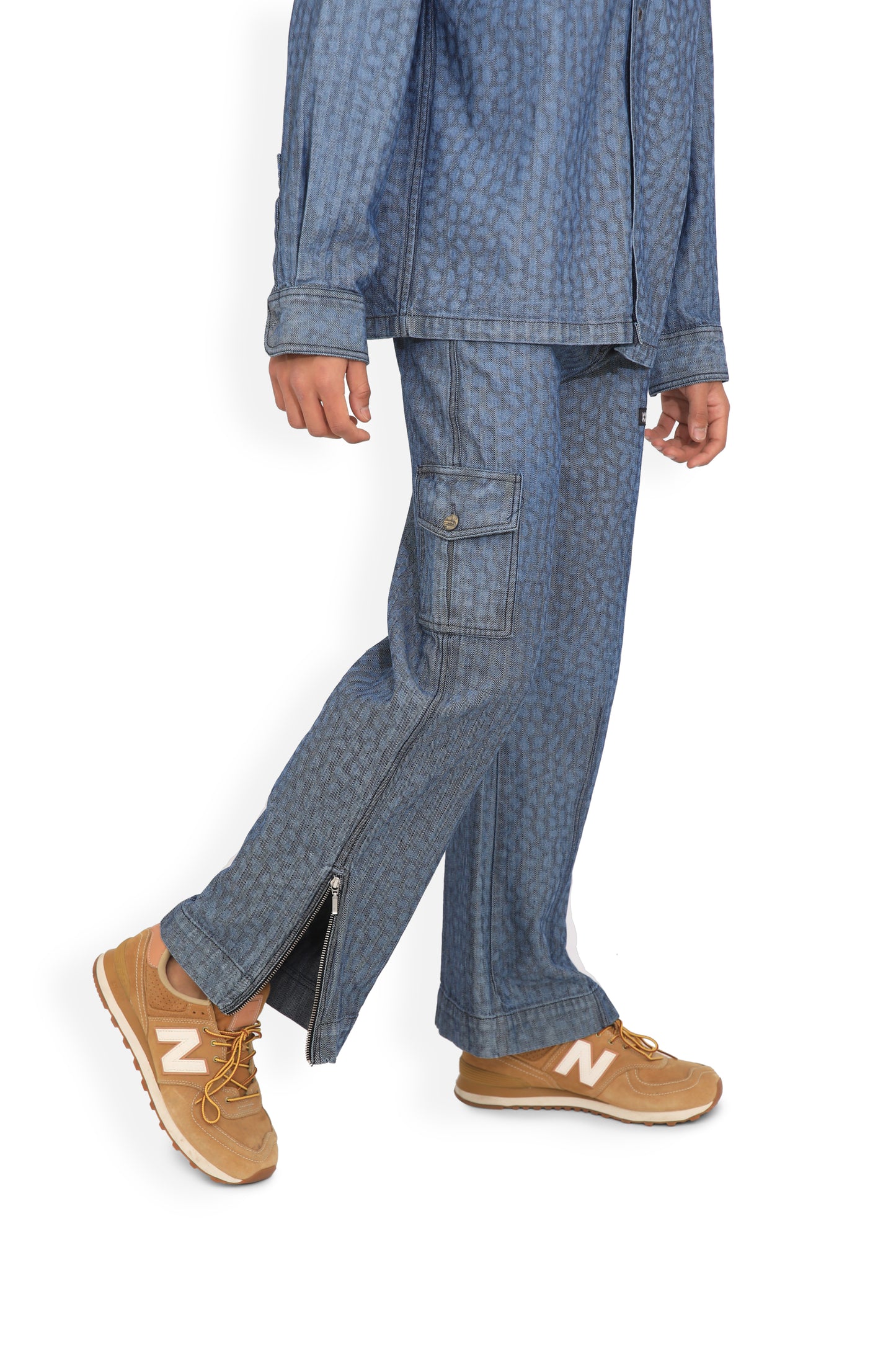 Blue Denim Textured Shirt