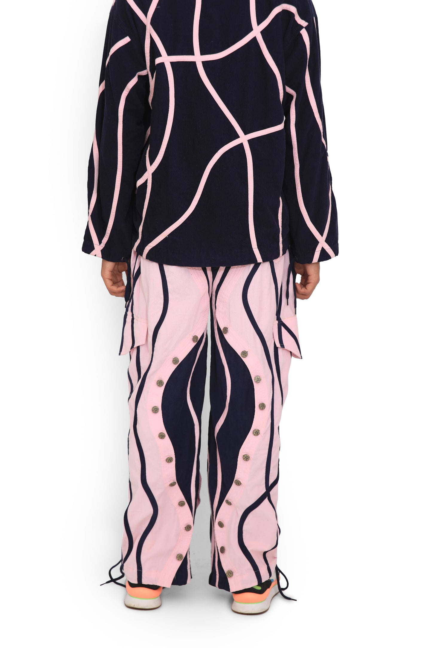 Contrast Overlap Pants