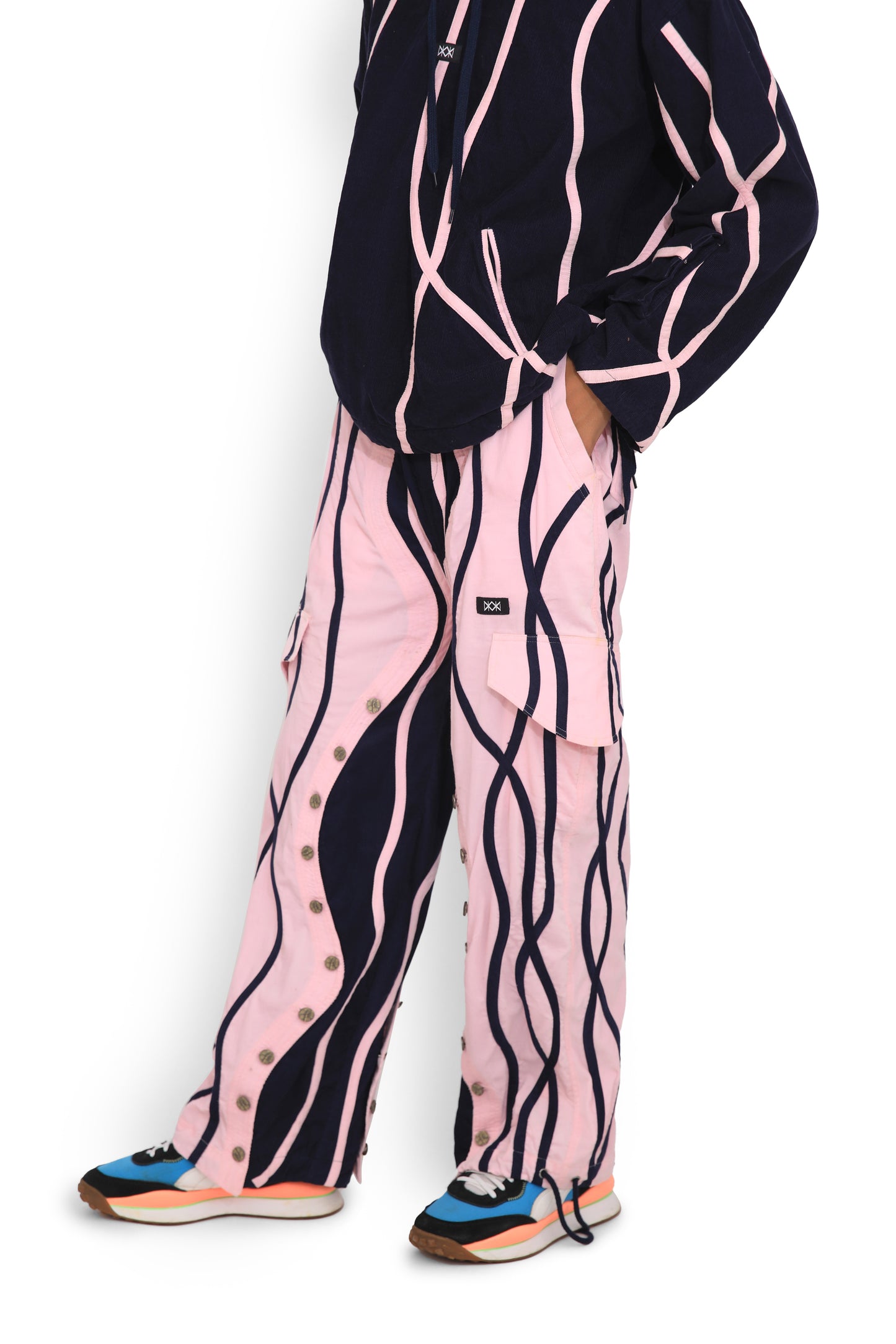 Contrast Overlap Pants