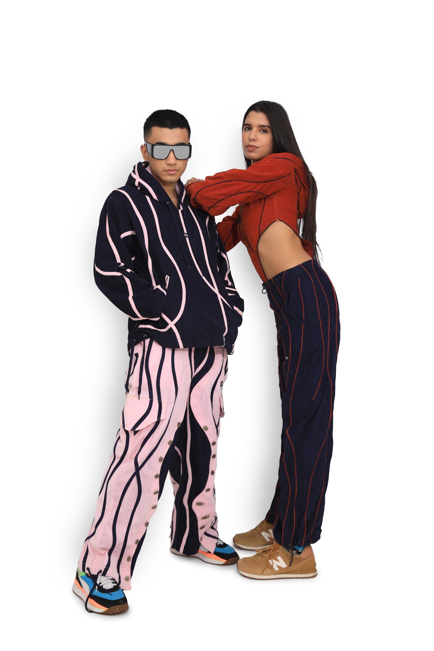 Contrast Overlap Pants