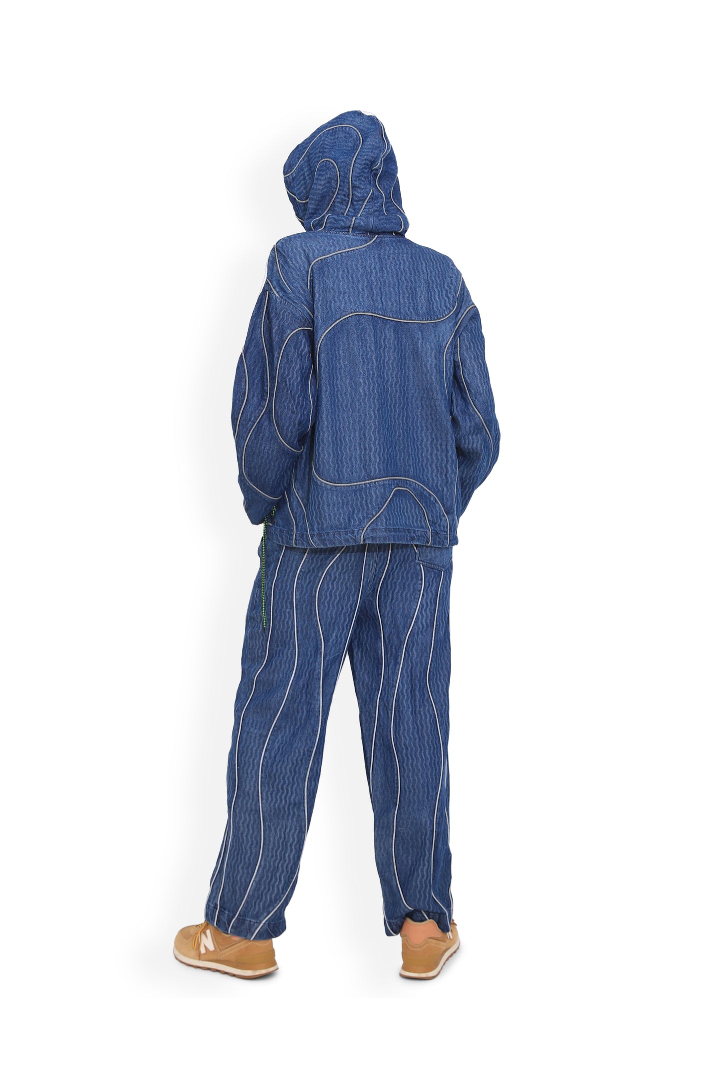 Blue Reflective Street Map Track Pants