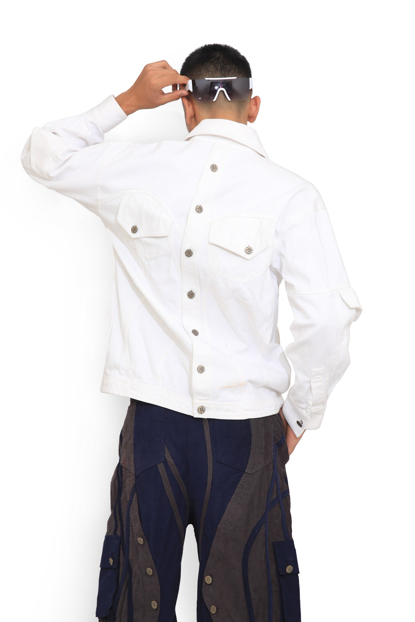 White Symmetry Denim Jacket