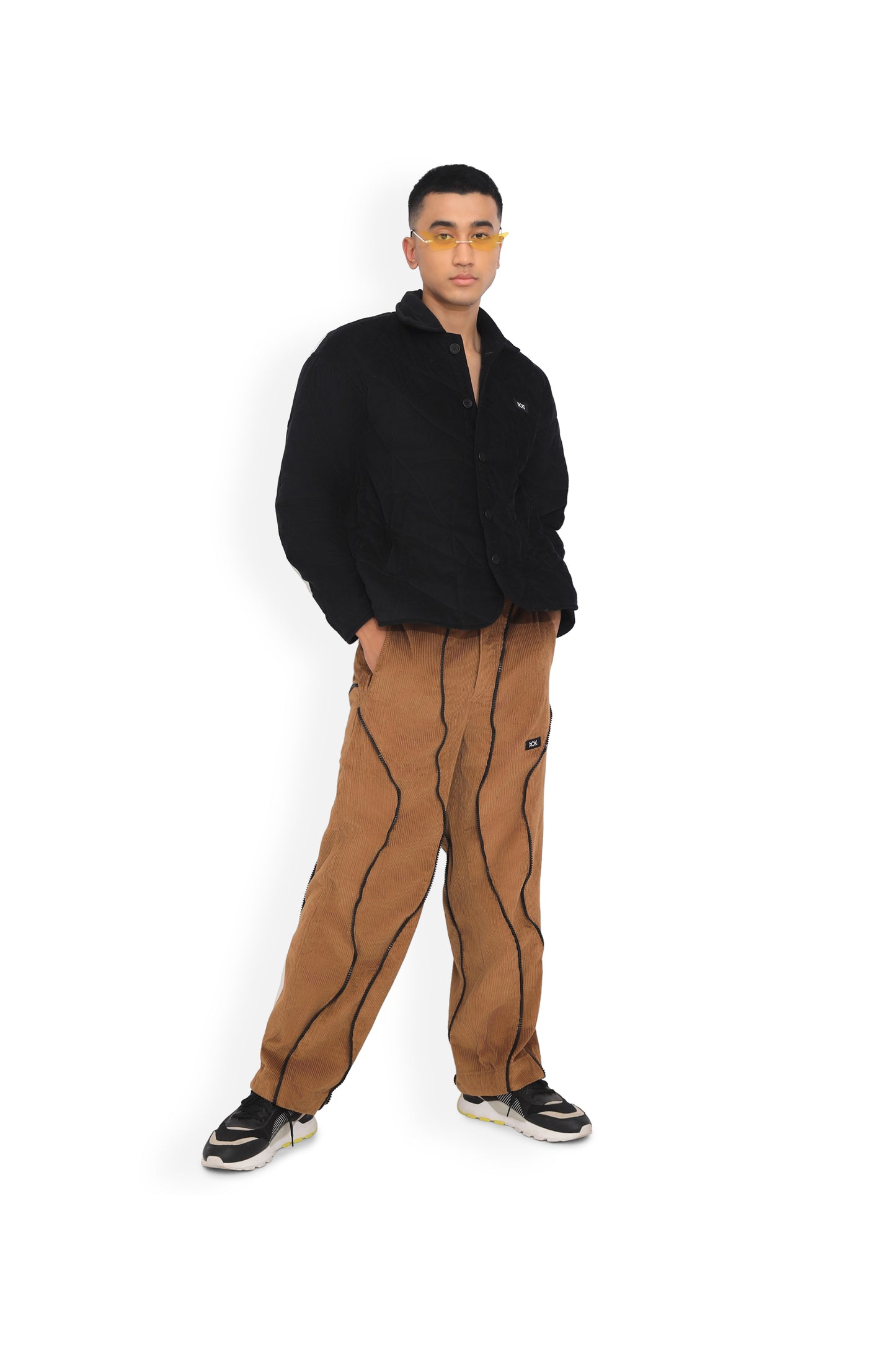 Brown Zip Detailed Track Pant
