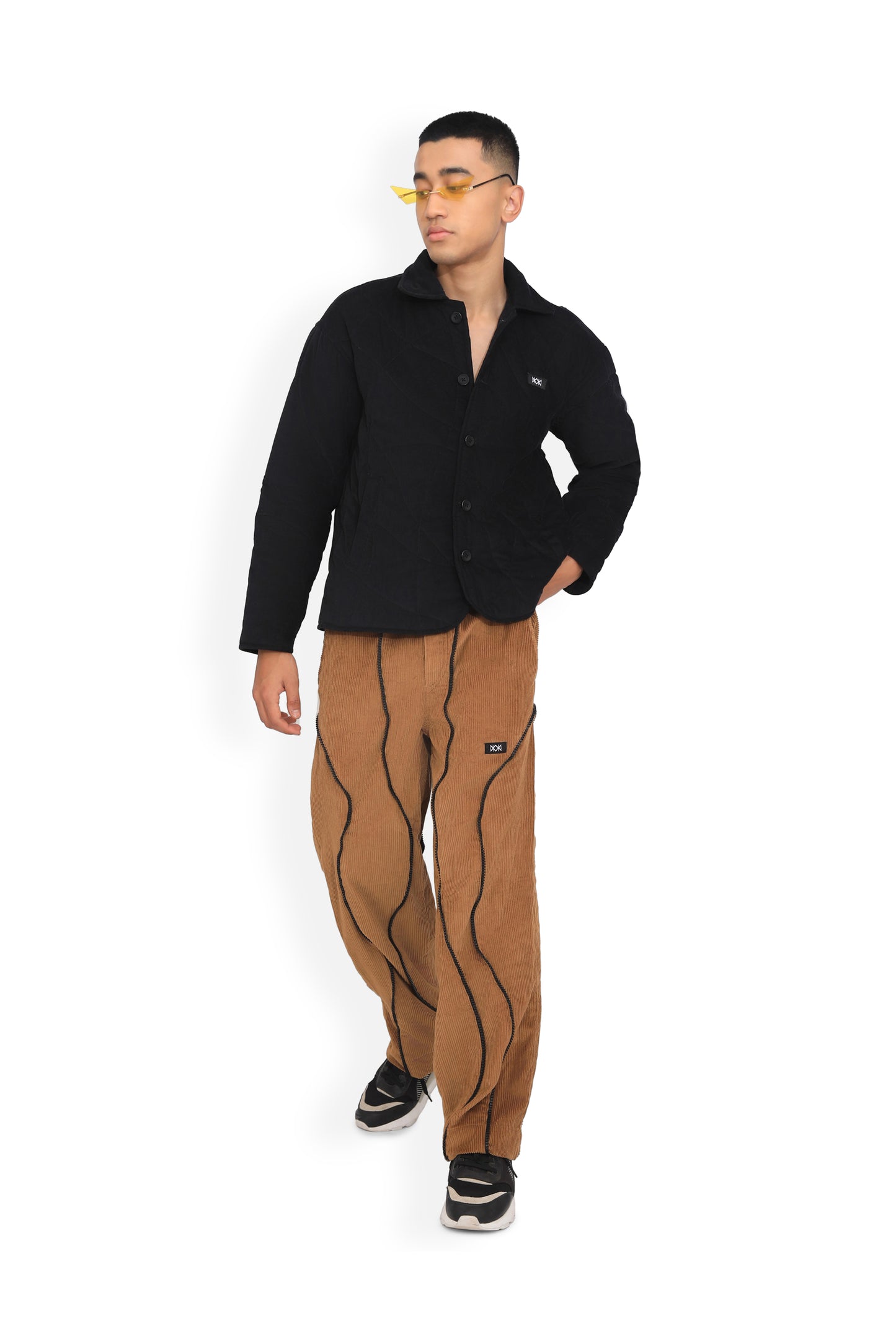 Brown Zip Detailed Track Pant