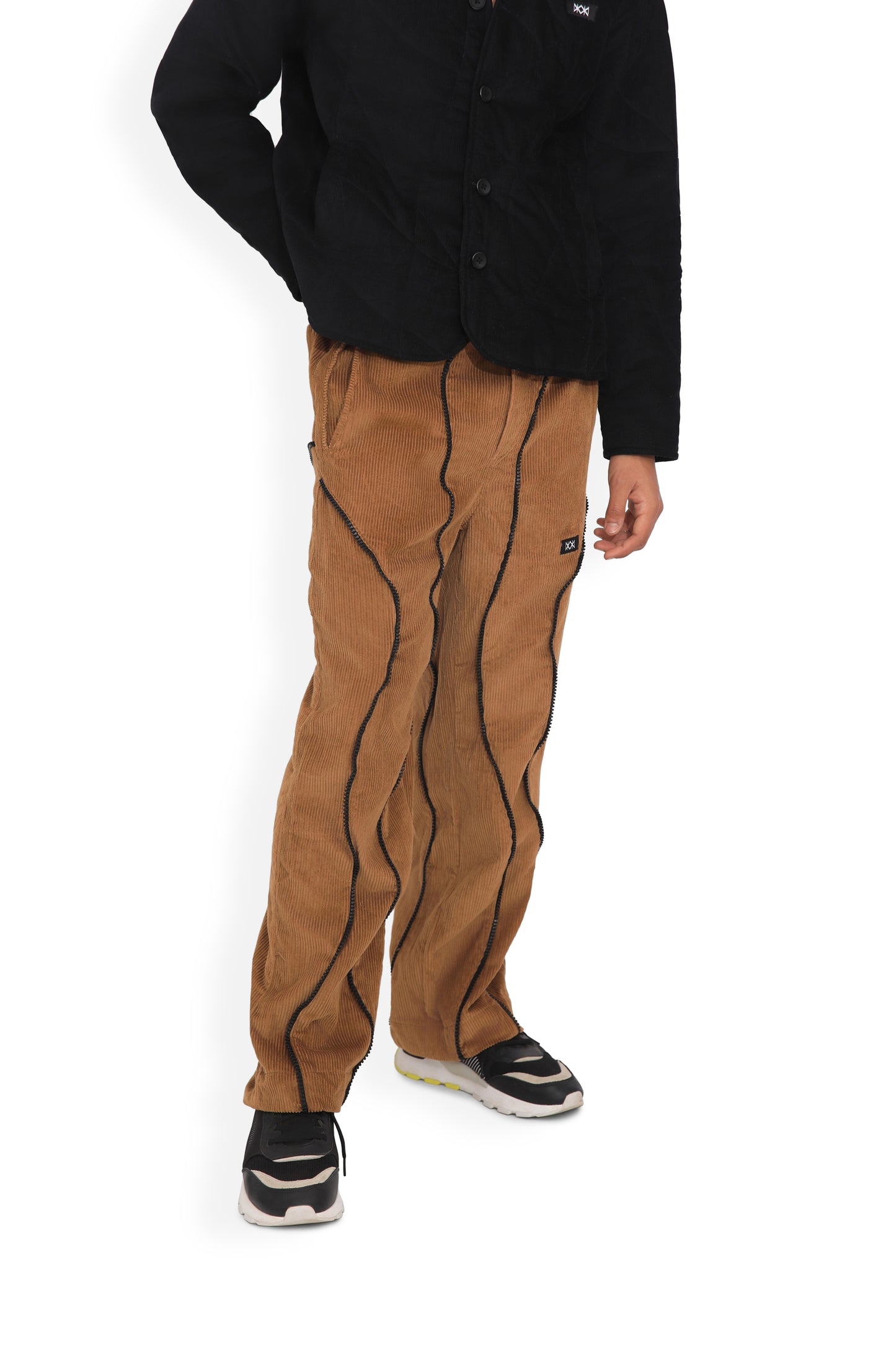 Brown Zip Detailed Track Pant