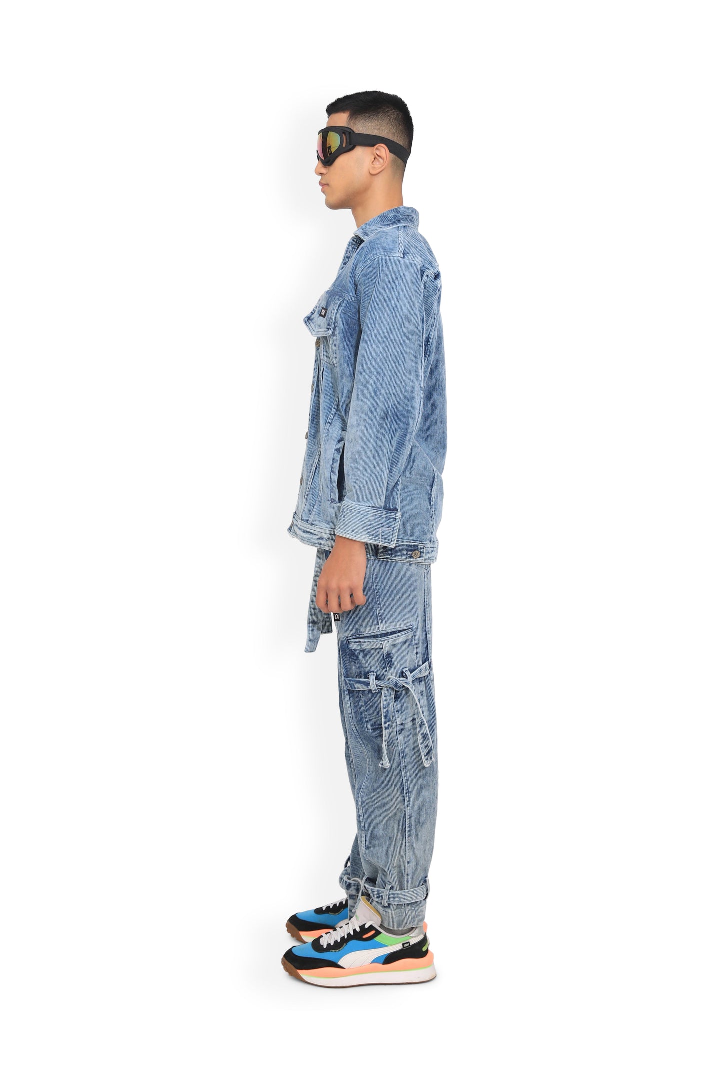 Washed Corduroy Cargo Pants