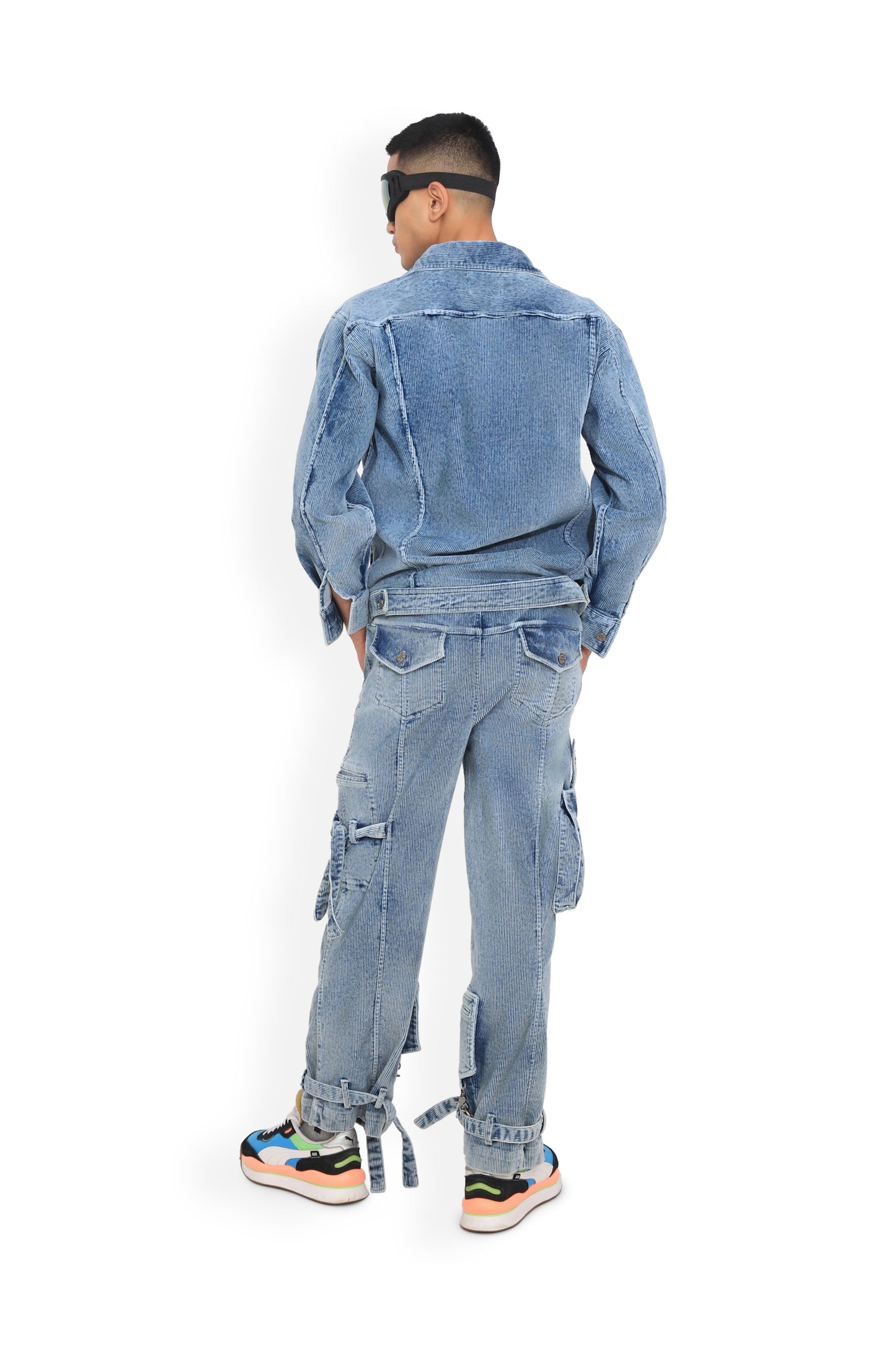 Washed Corduroy Cargo Pants