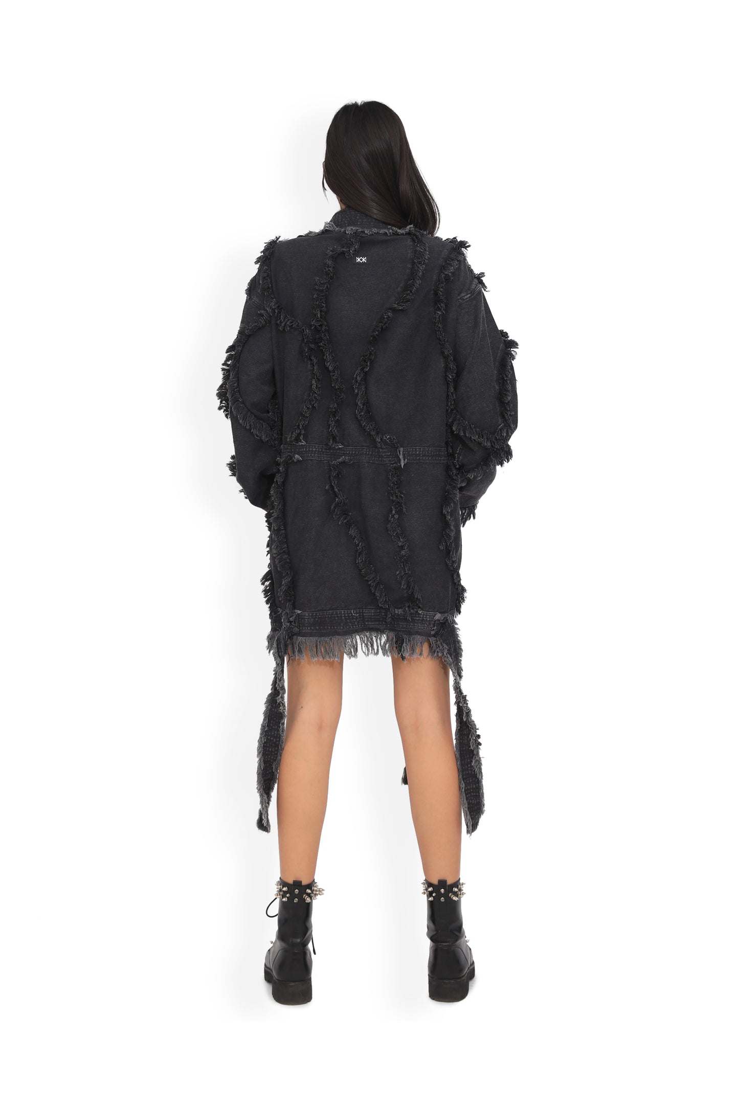 Black Long Distressed Jacket