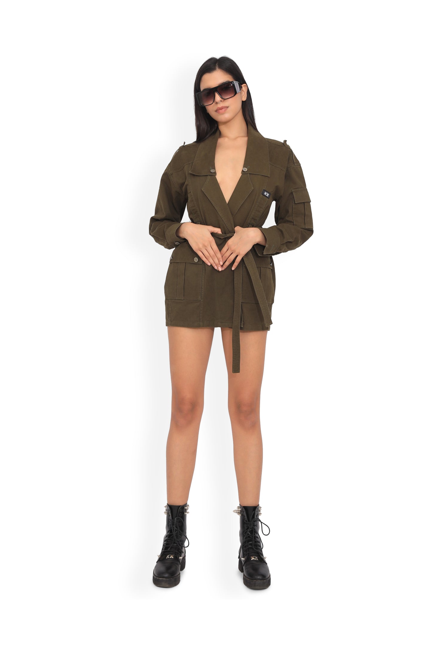 Olive Jacket Dress