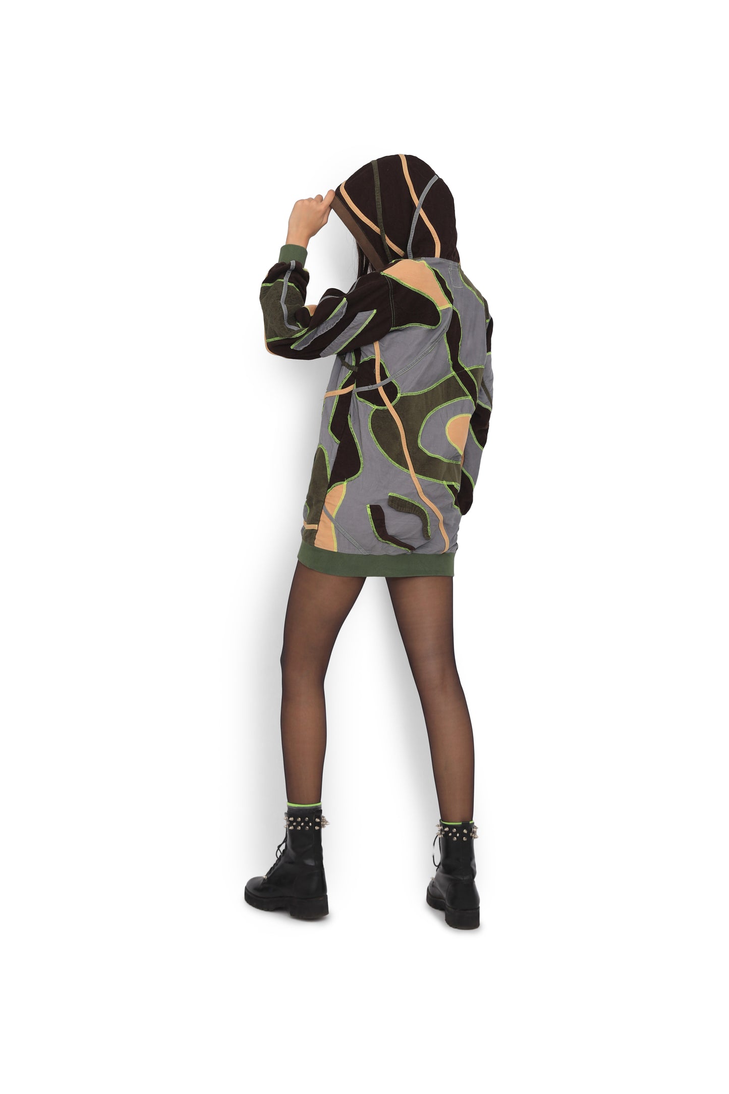 Multi Colour Hoodie Dress