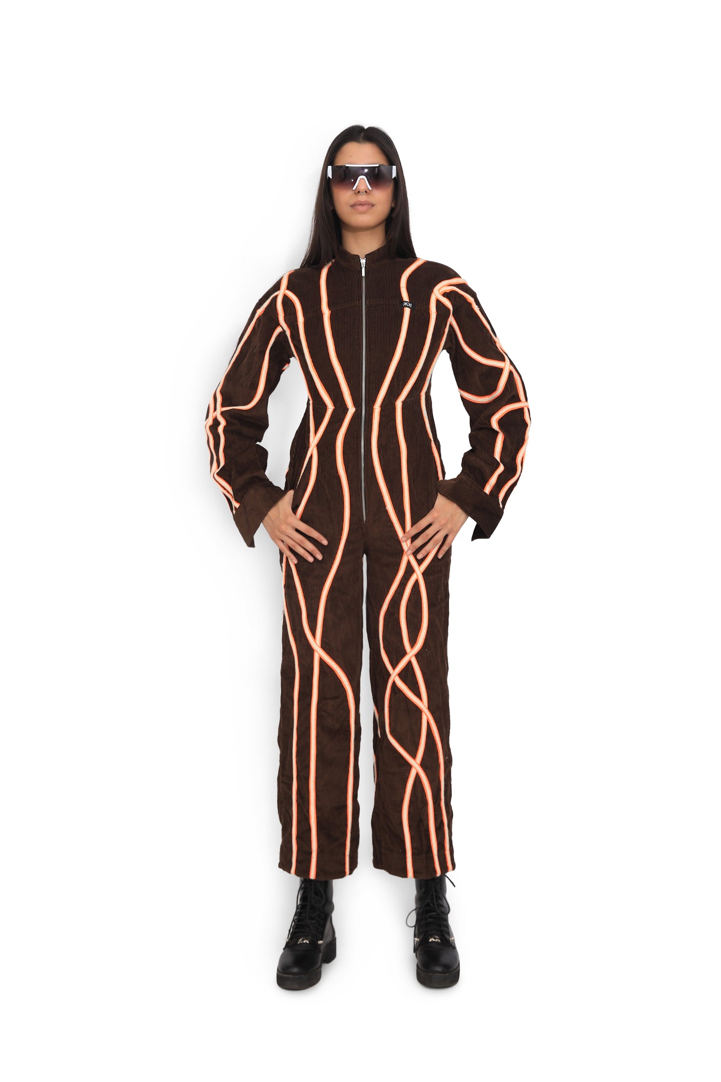 Brown Map Jumpsuit
