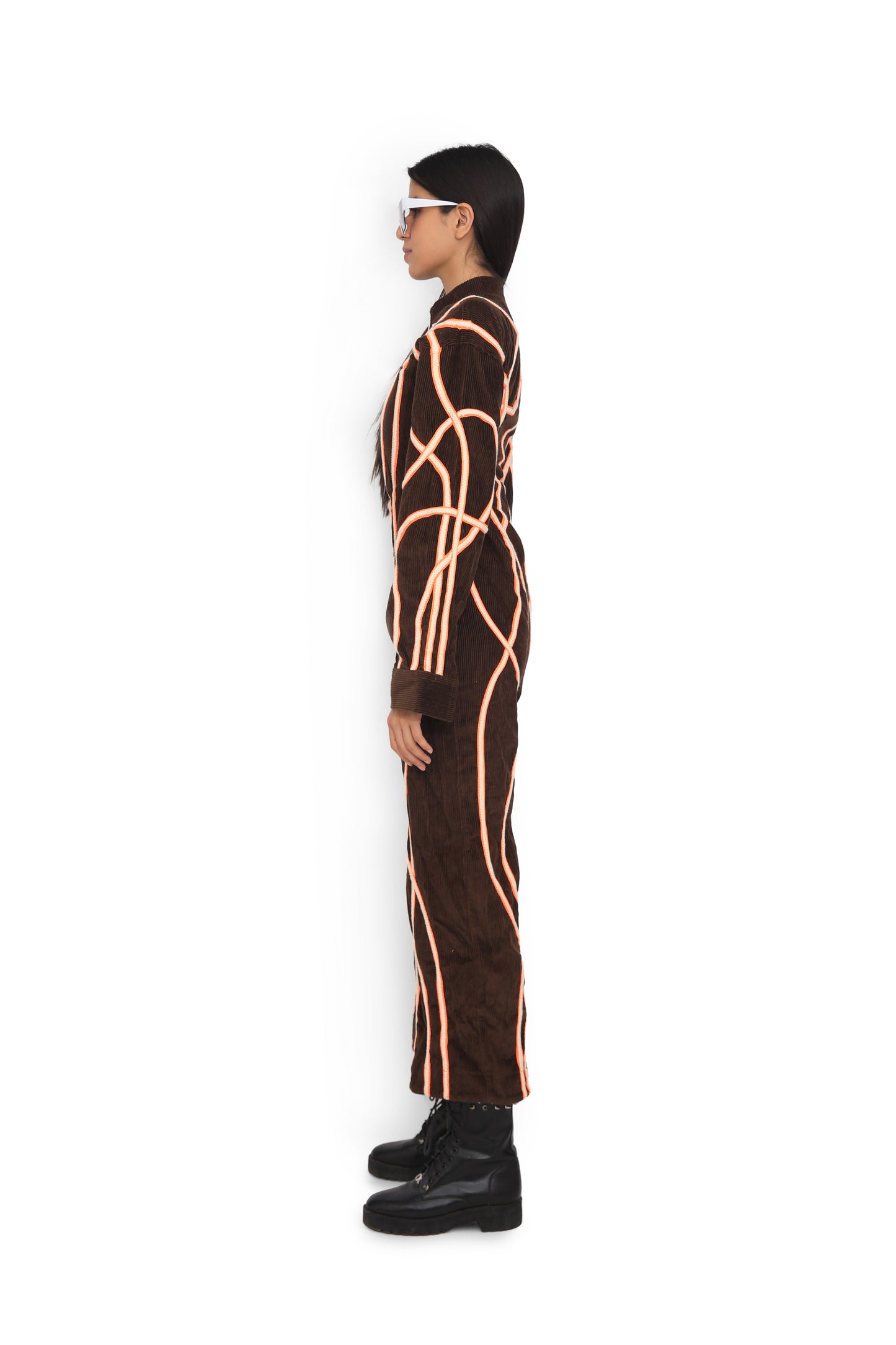 Brown Map Jumpsuit