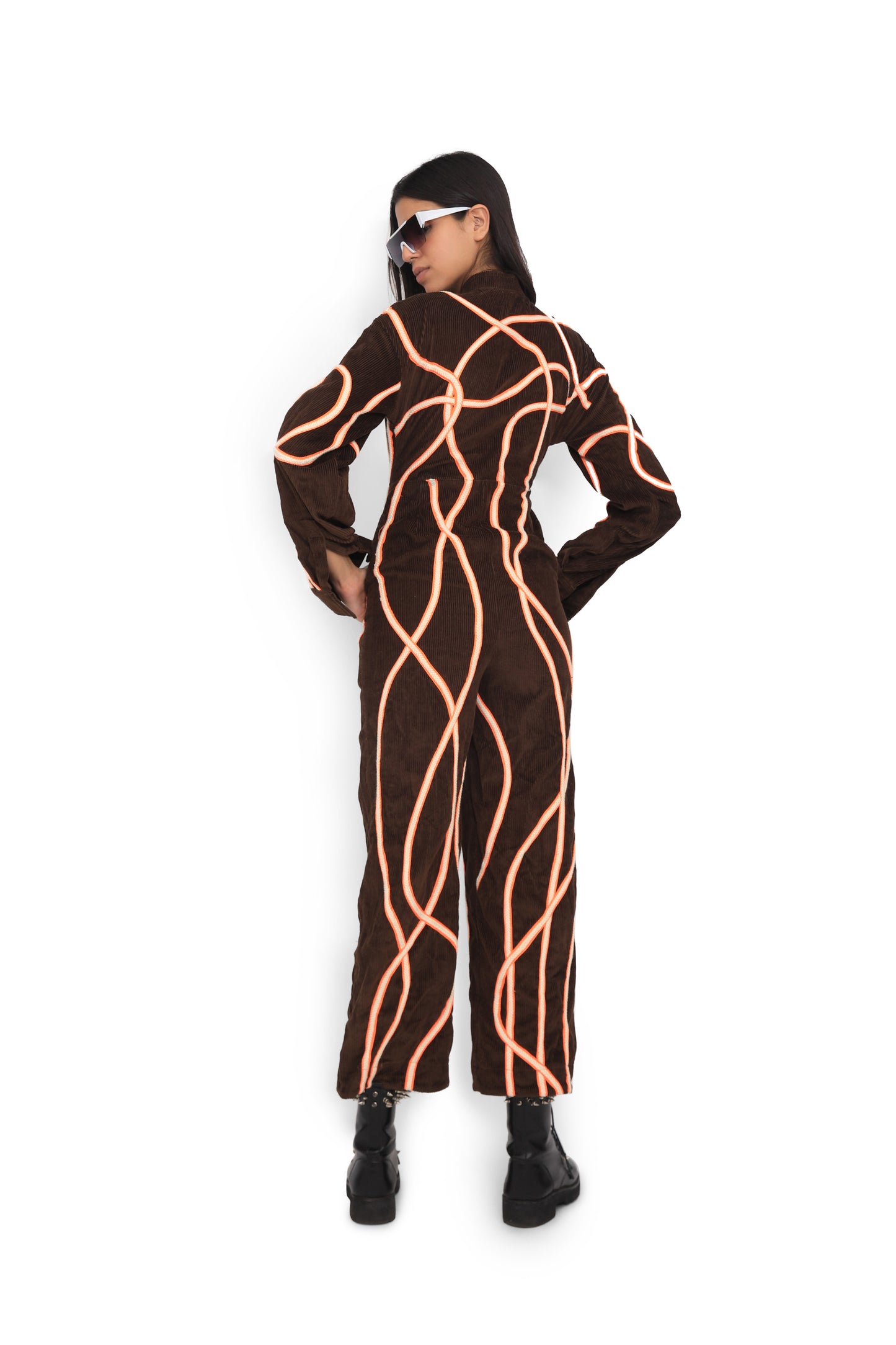 Brown Map Jumpsuit