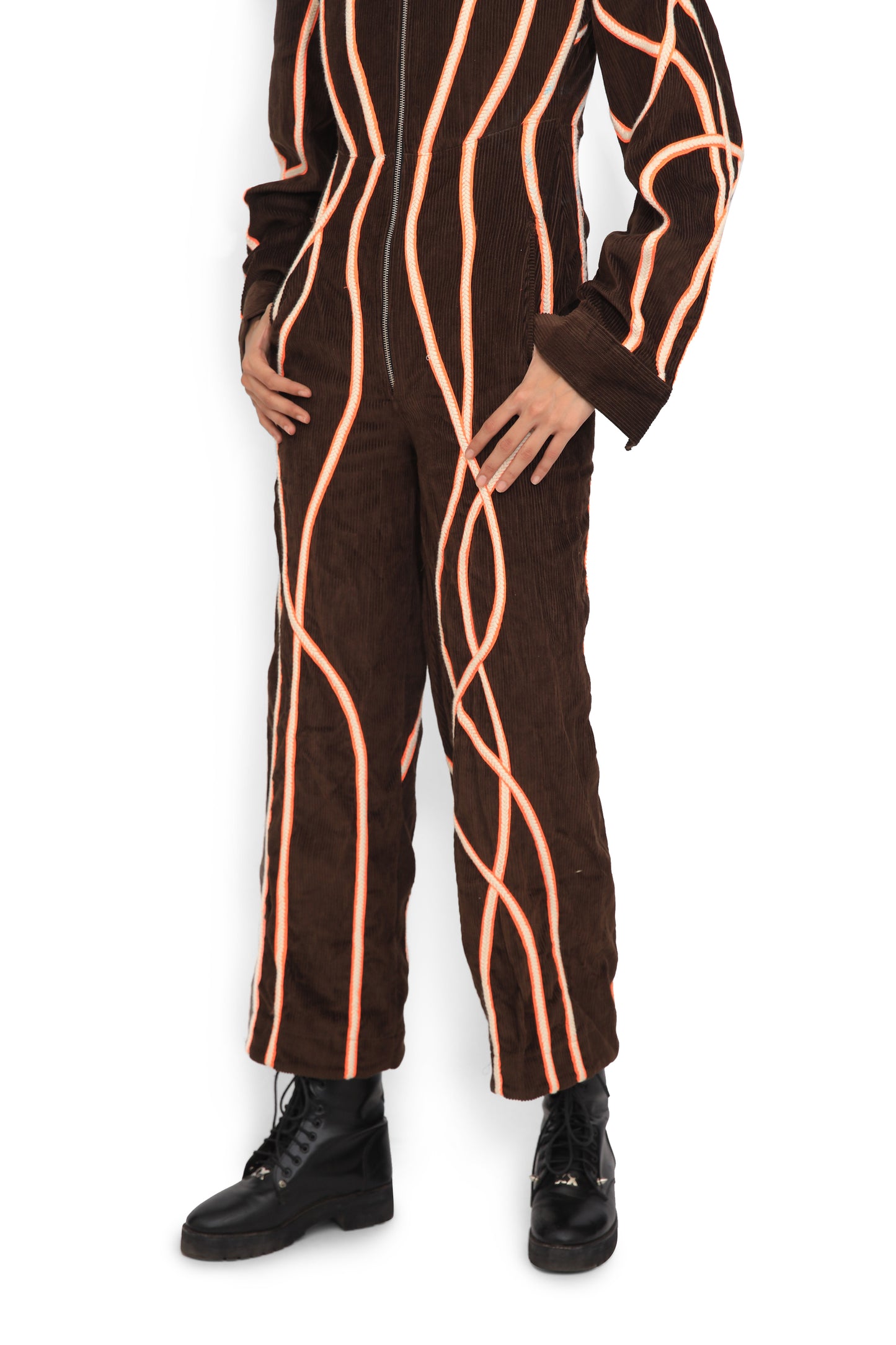 Brown Map Jumpsuit