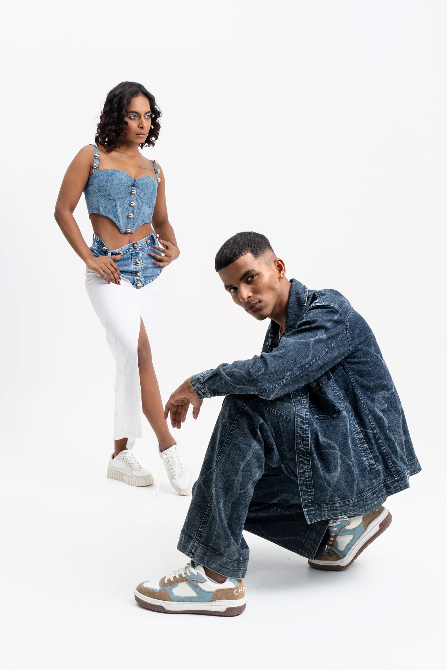 Hand textured Hemp Denim Jacket