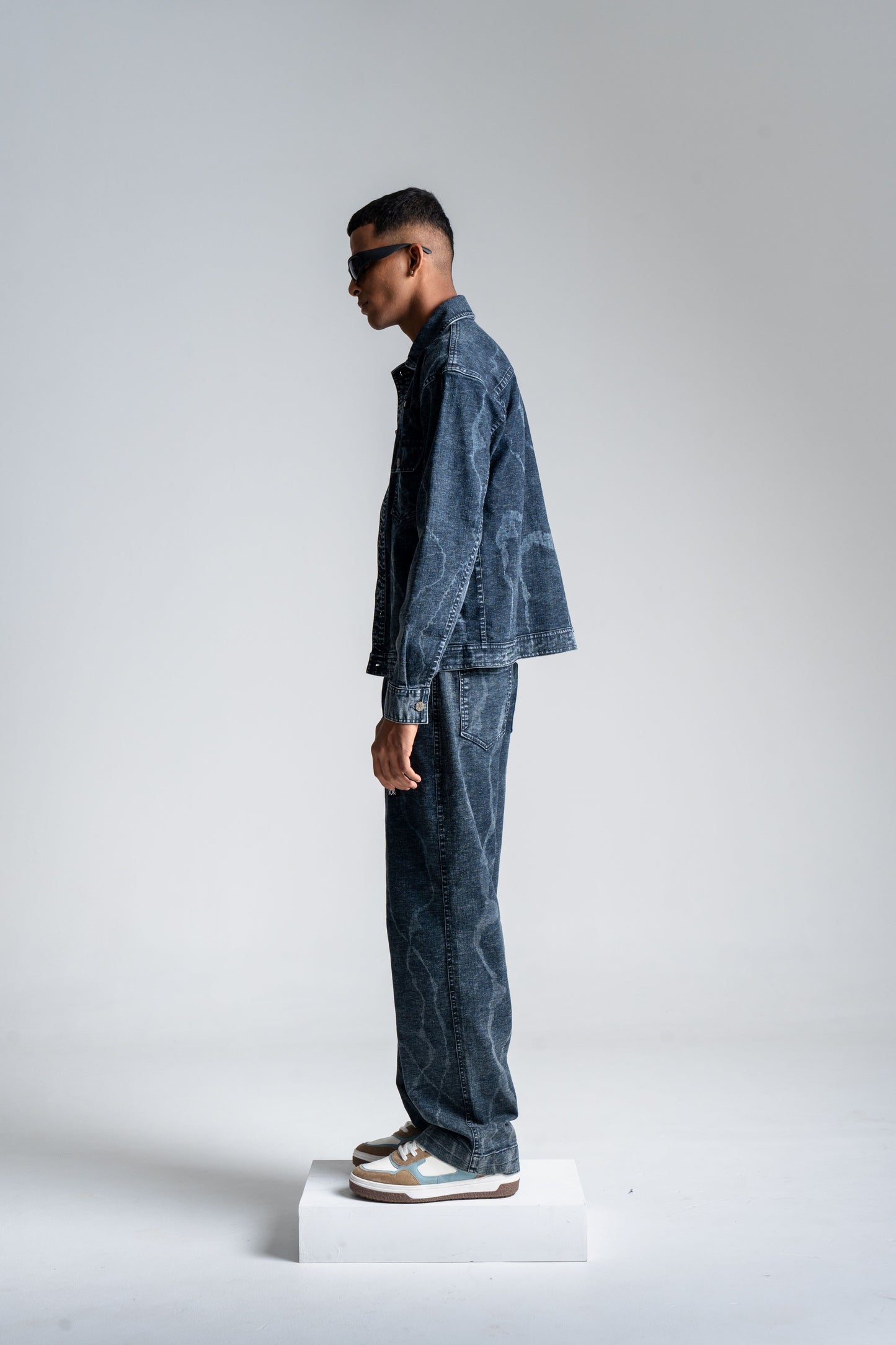 Hand textured Hemp Denim Jacket