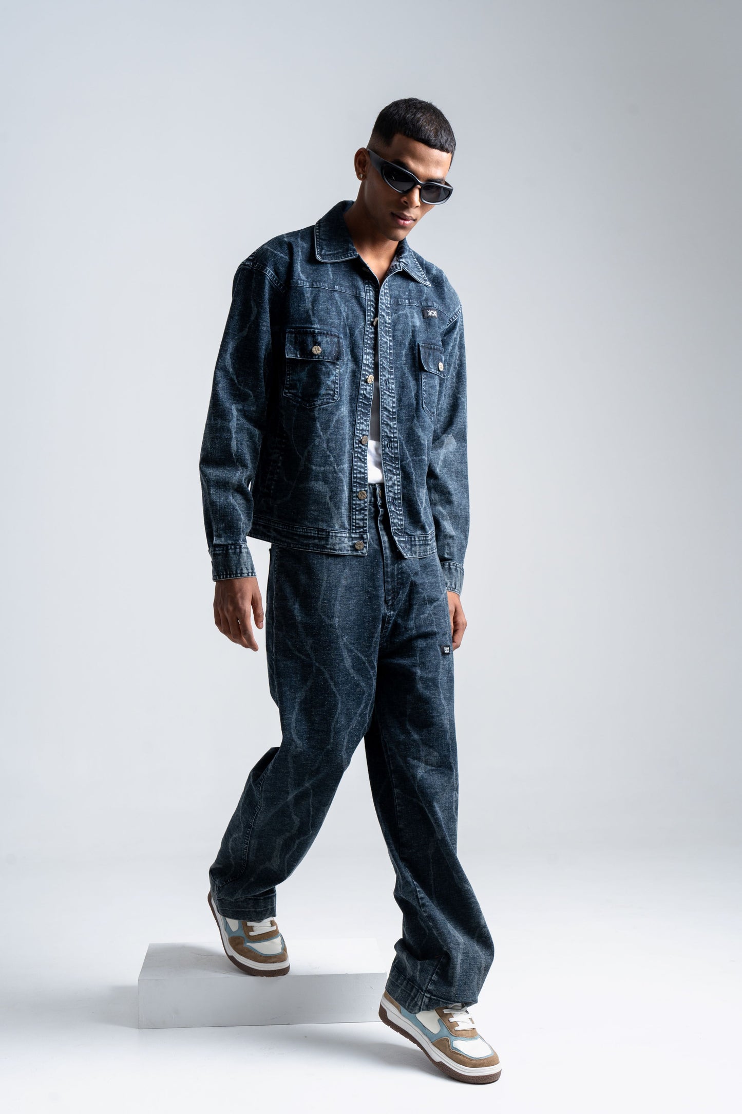 Hand textured Hemp Denim Jacket
