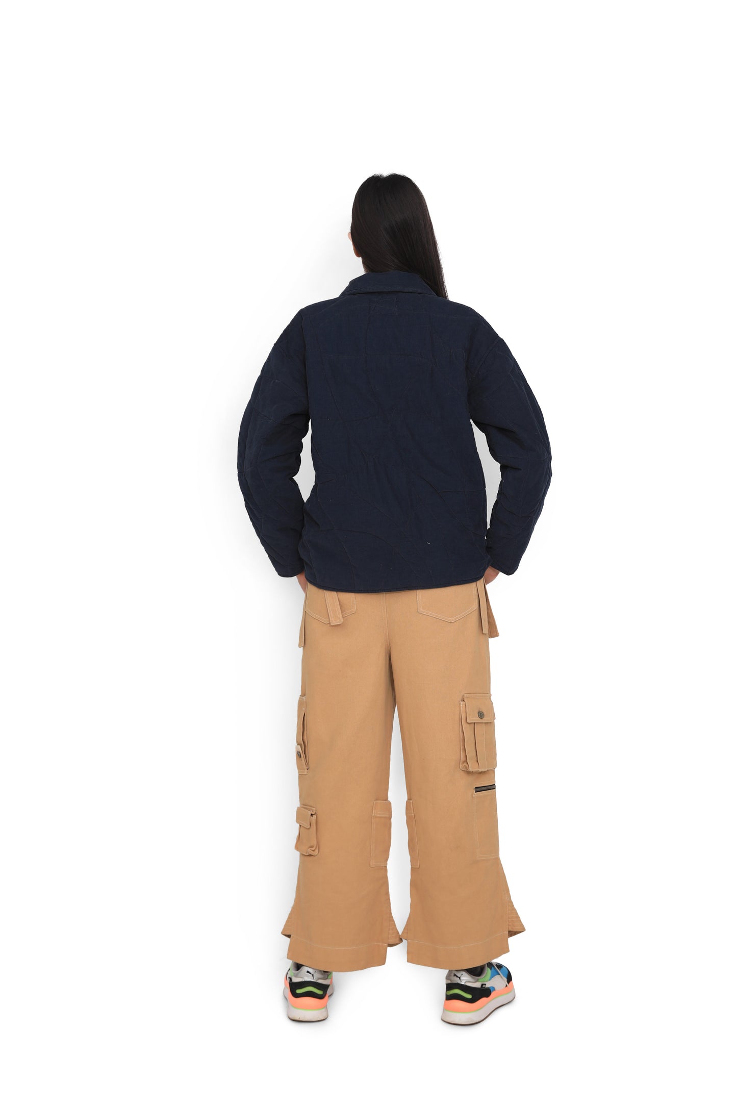 Beige Bucket Hat Cargo Pants
