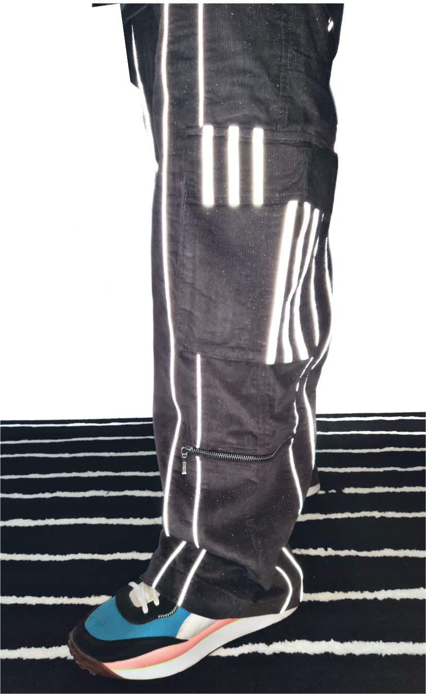 Grey Cargo Reflective Pants
