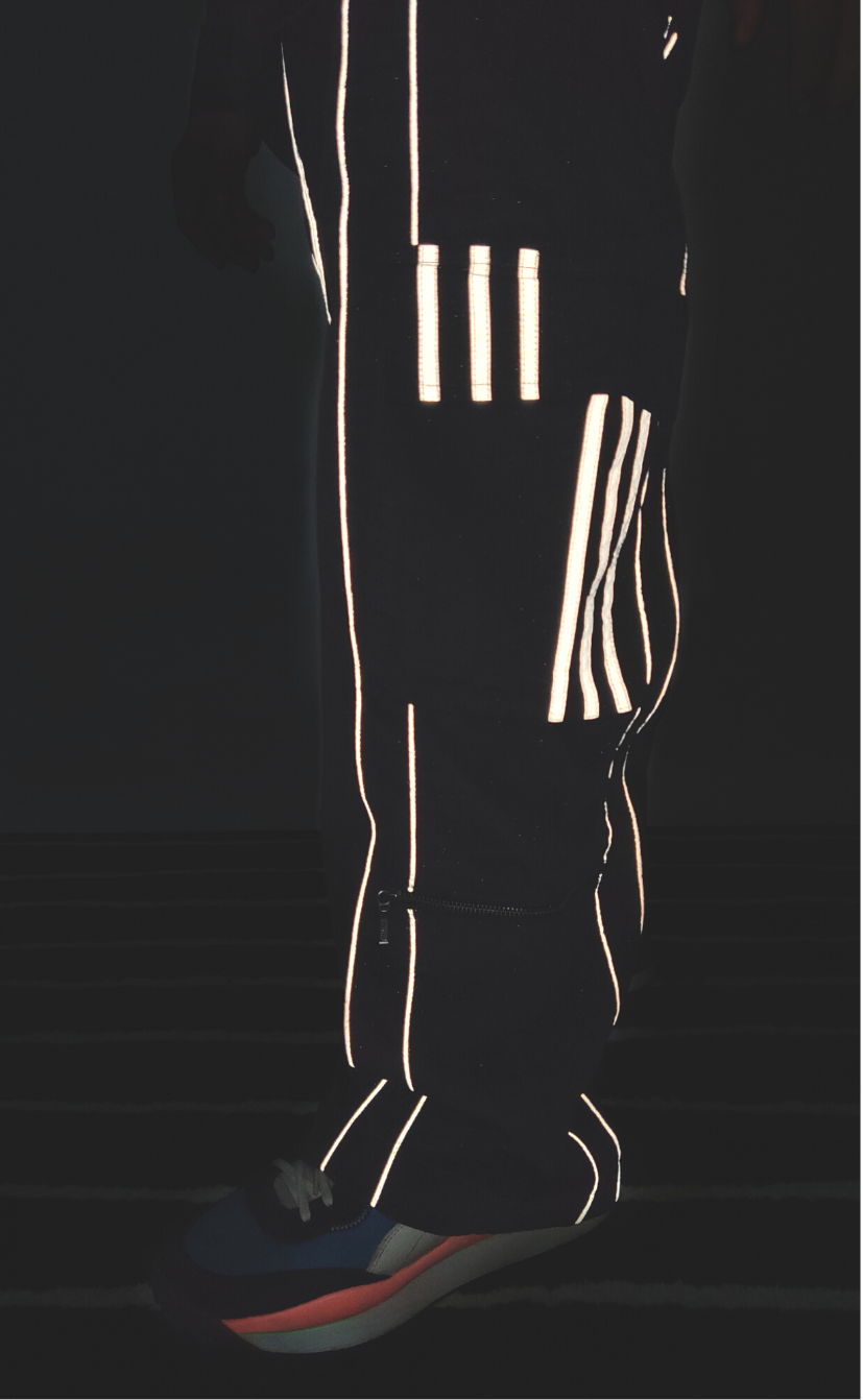 Grey Cargo Reflective Pants