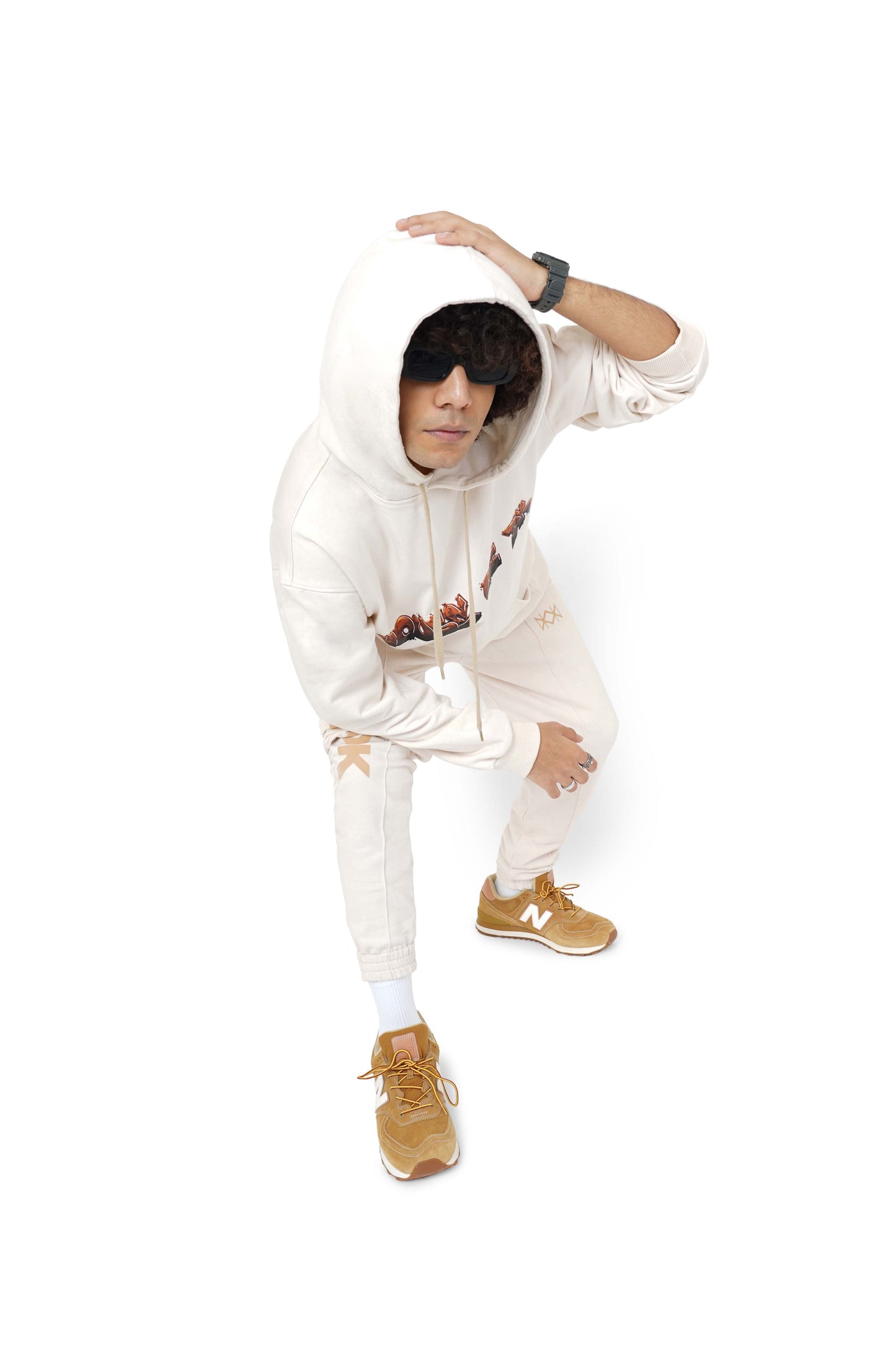Cane Beige HDK Graffiti Hoodie & Trackpant Set