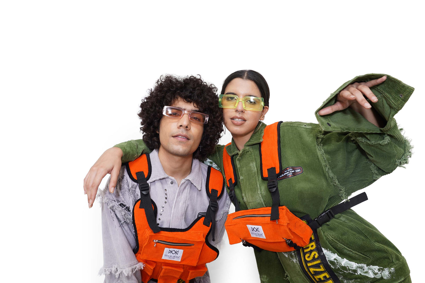 Campfire Orange Structured Chest Bag