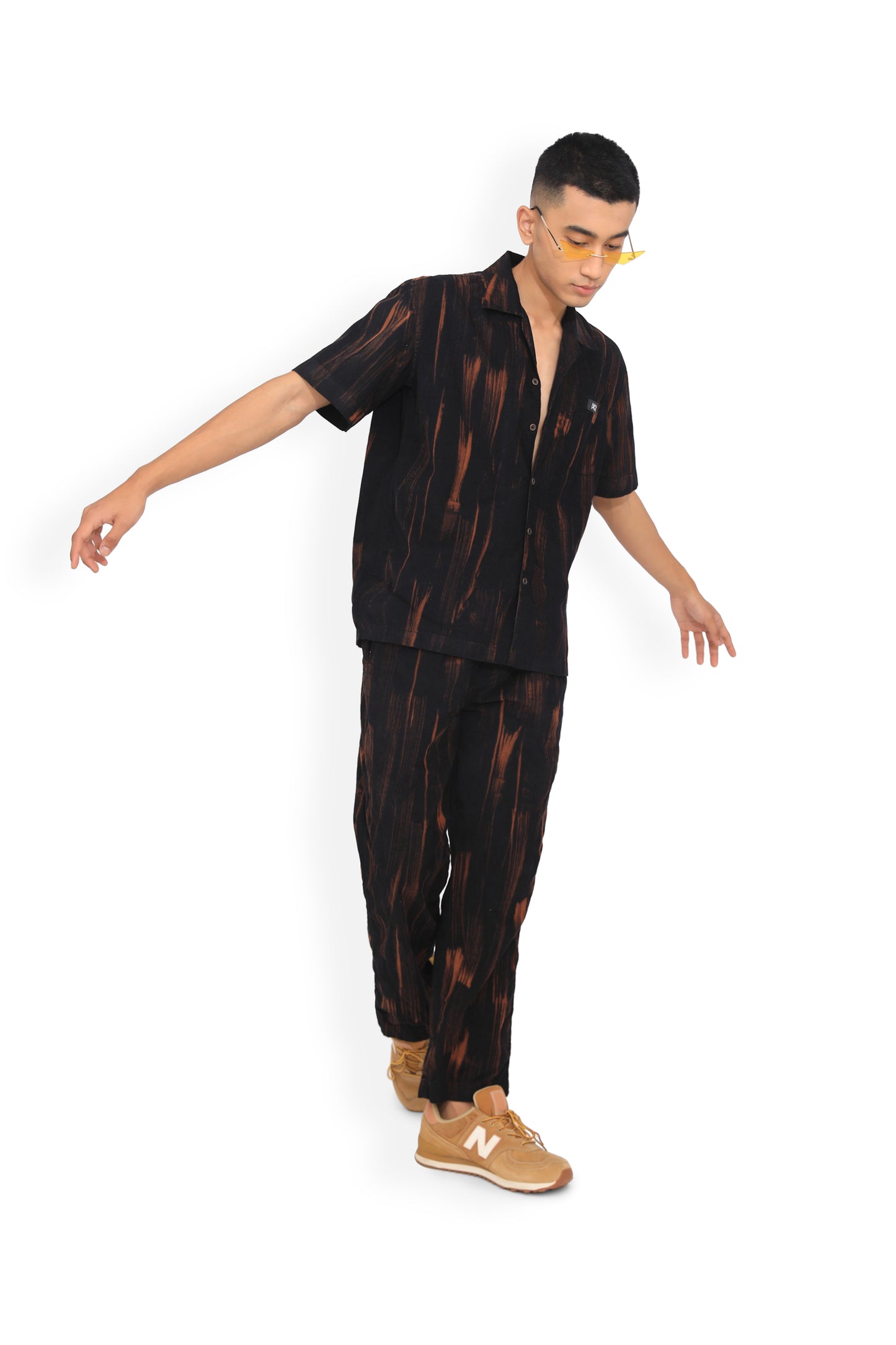 Black Abstract Hand Painted Shirt