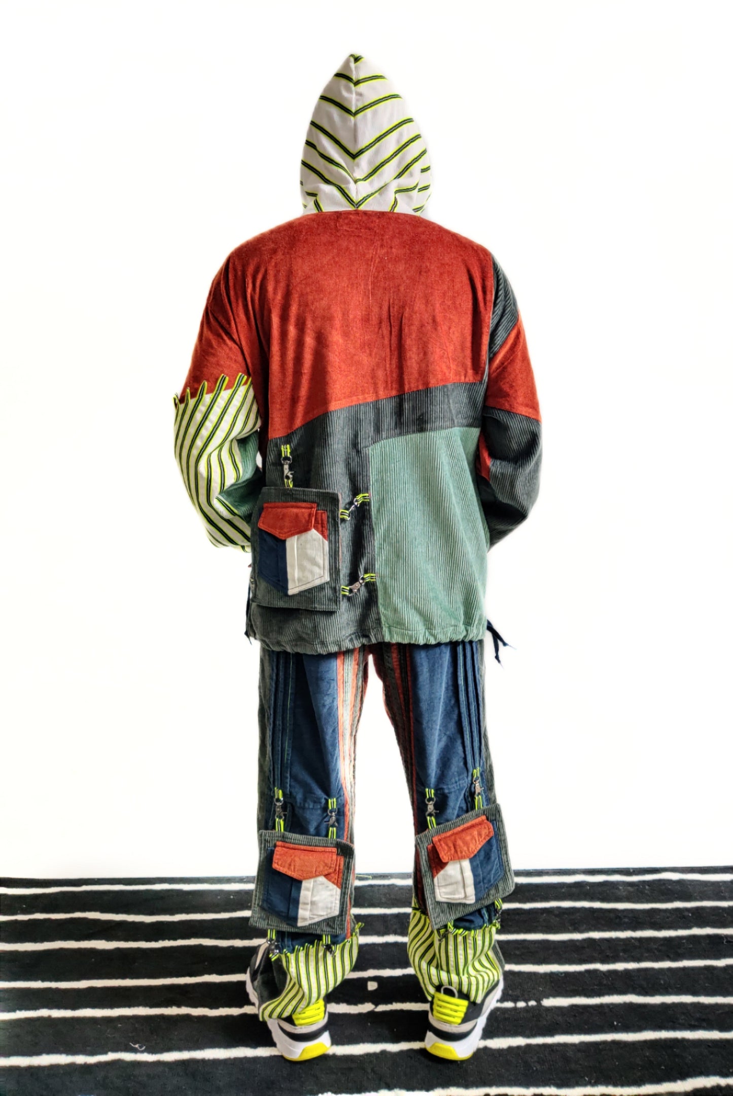 Rust Multi Colour Track Pant