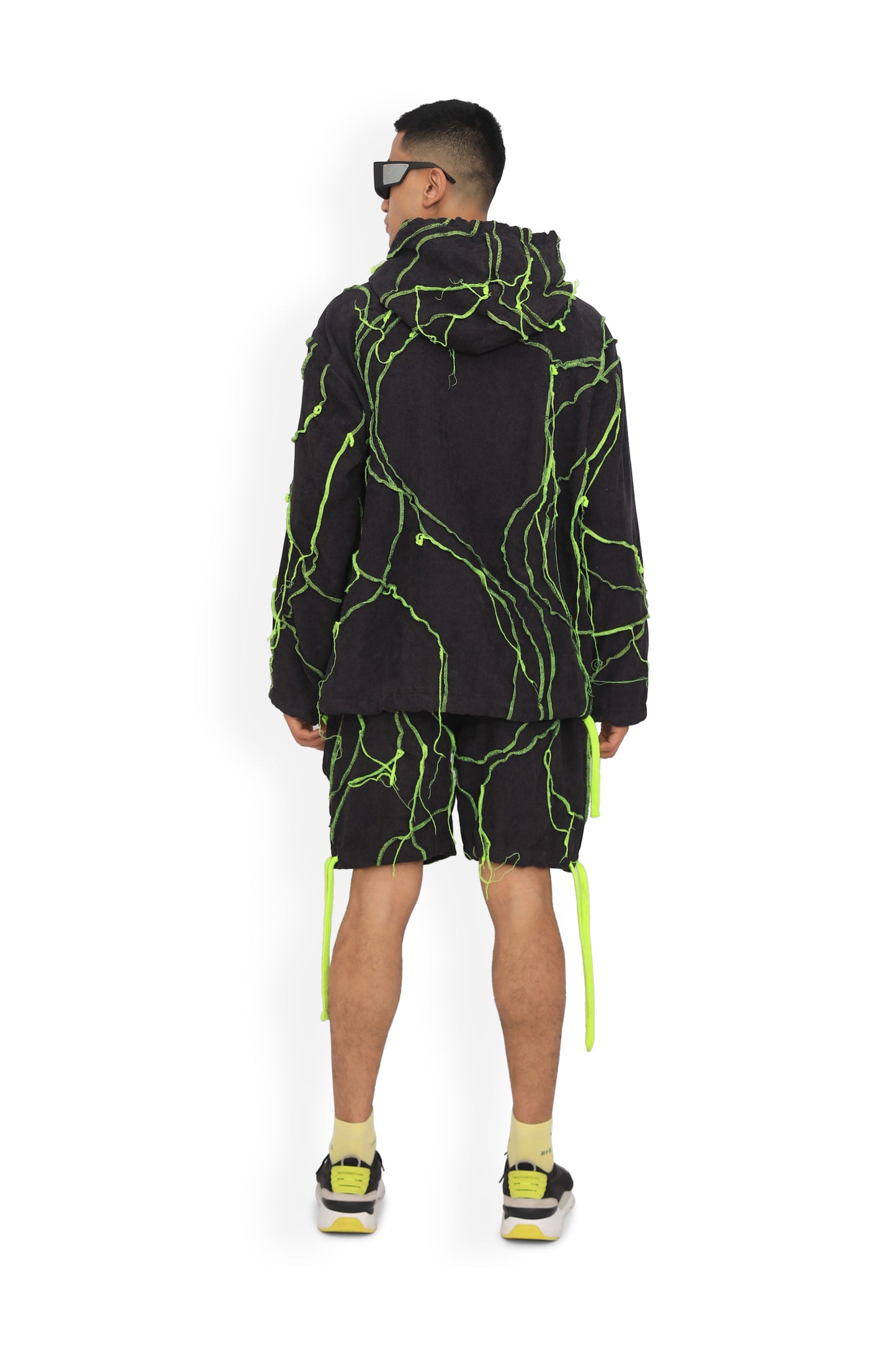 Grey Threaded Map Hoodie