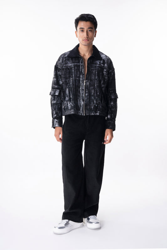 Metallic Bomber Jacket