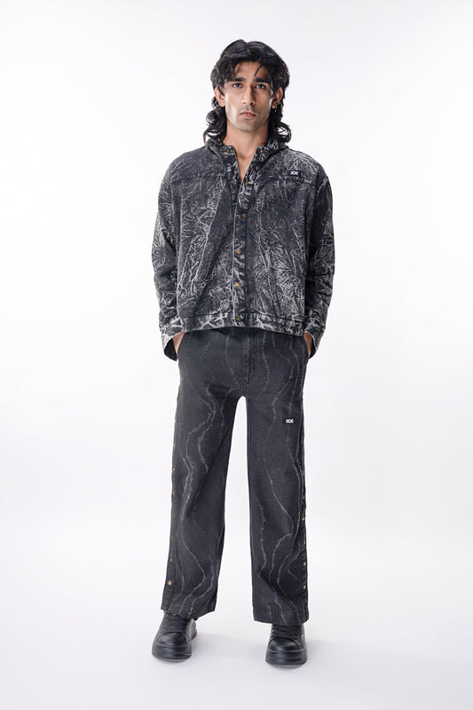 Crackle Denim Shacket