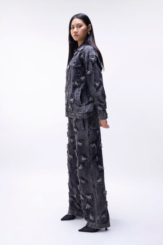 Denim Heart Pants