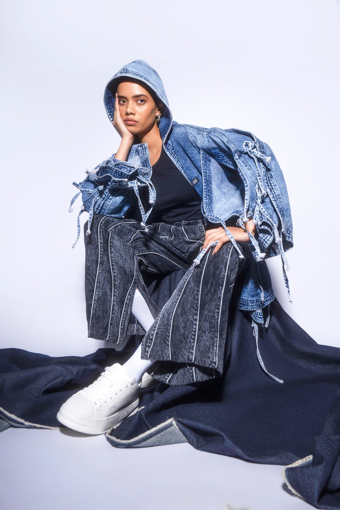Reflective Denim Pants