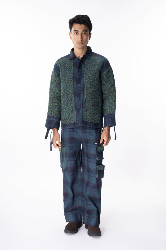 Chequered Matt Weave Jacket
