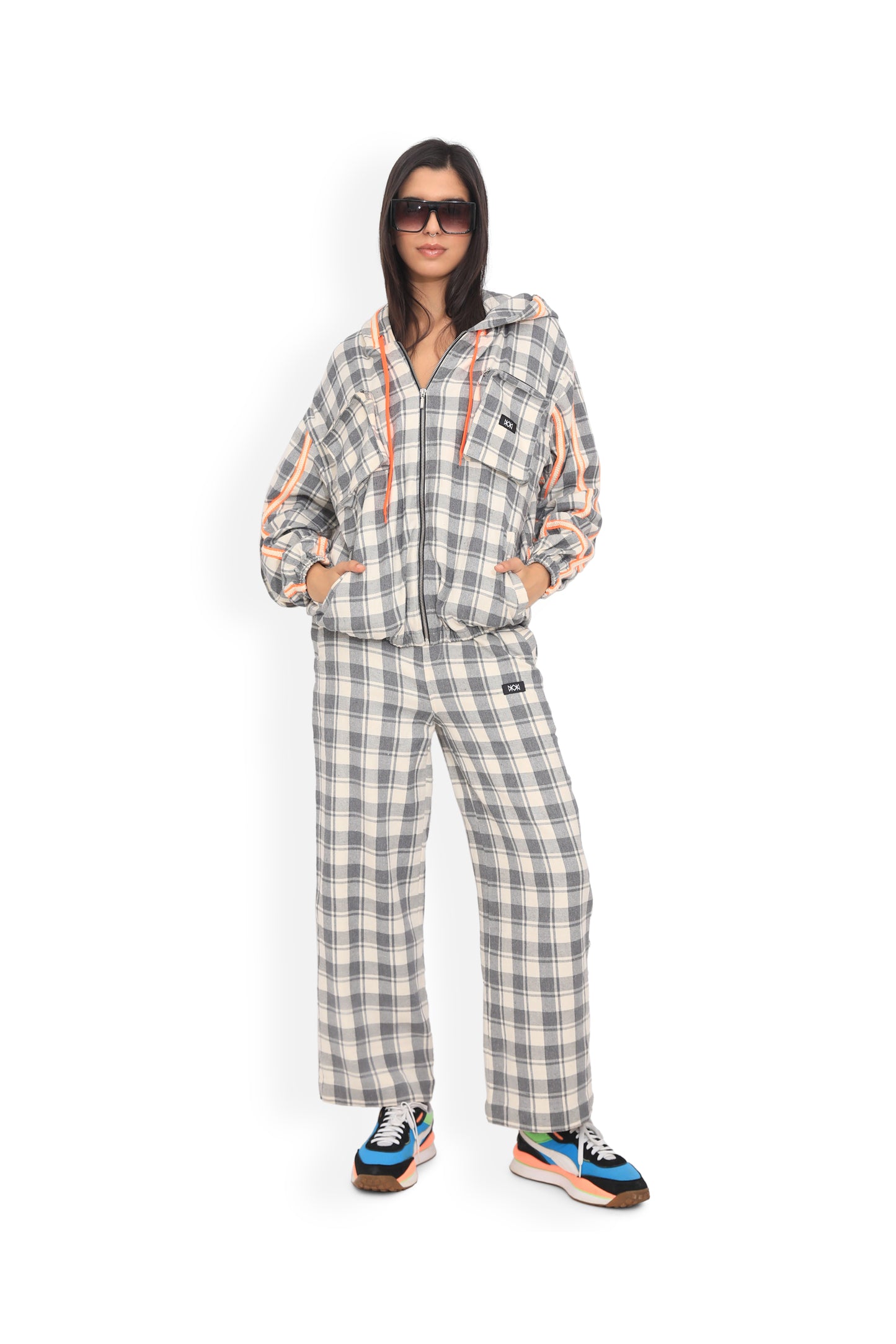 Chequered Hoodie Jacket