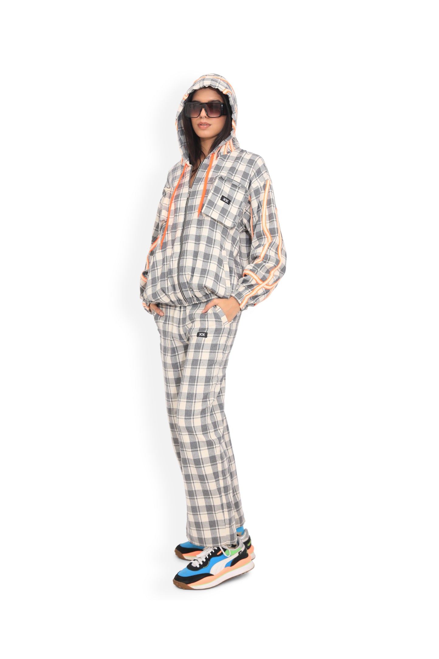 Chequered Hoodie Jacket