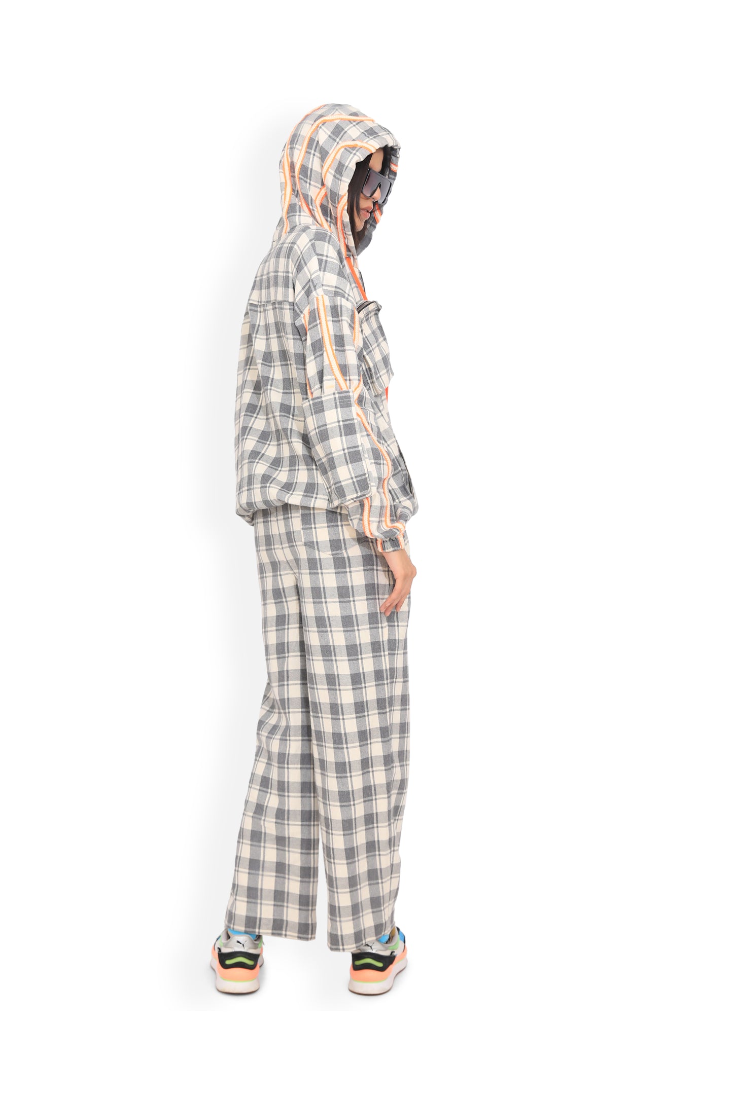 Chequered Hoodie Jacket