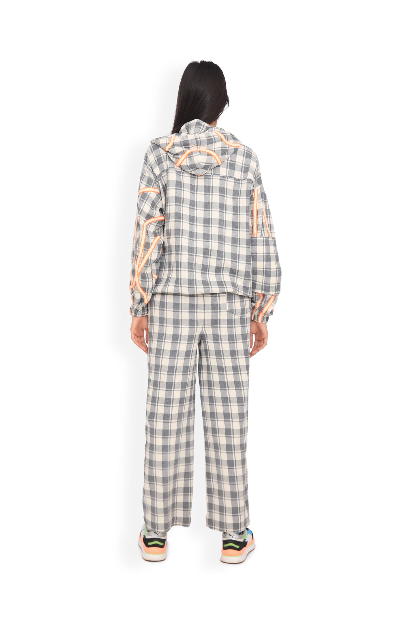 Chequered Hoodie Jacket