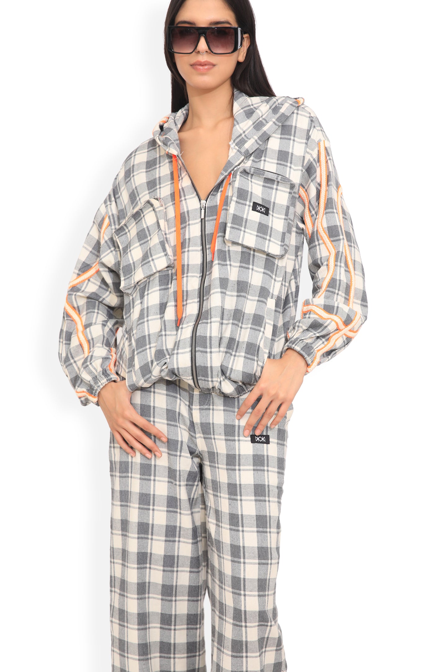 Chequered Hoodie Jacket