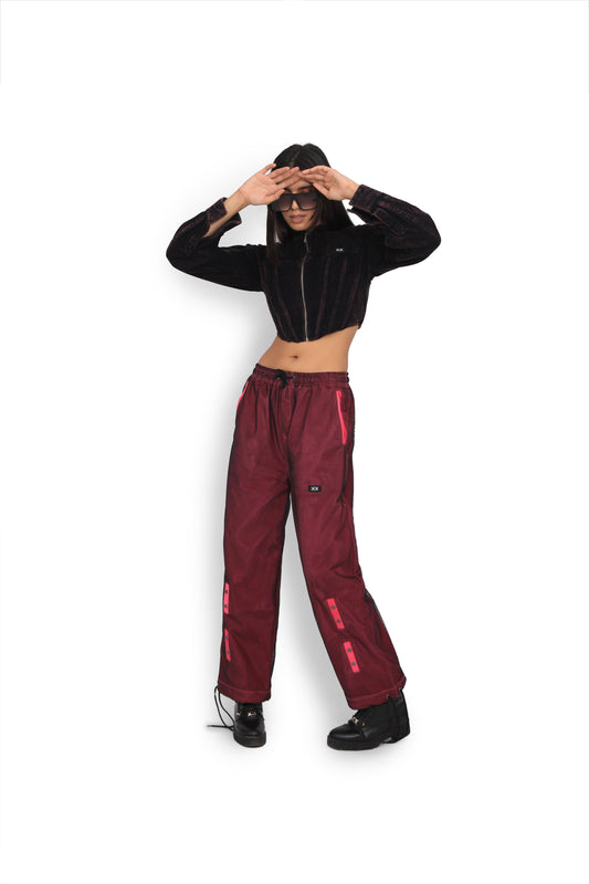 Pink Net Track Pants