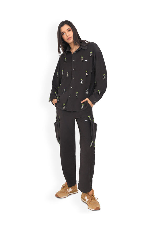 Olive Locked Track Pants