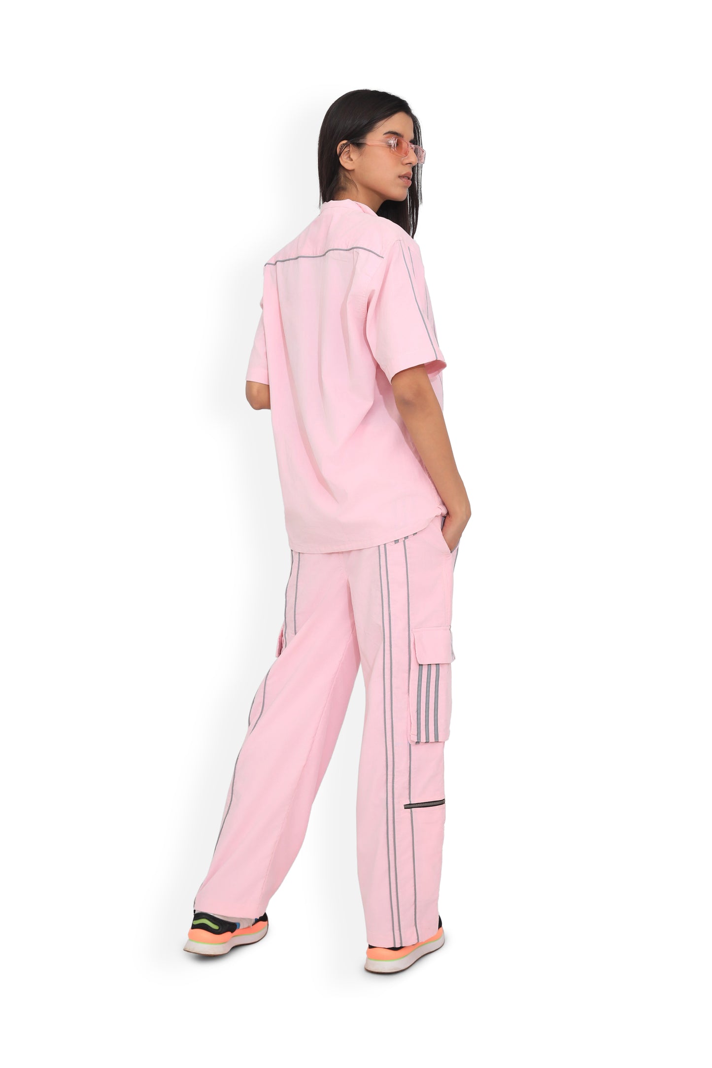 Pink Cuban Collar Shirt