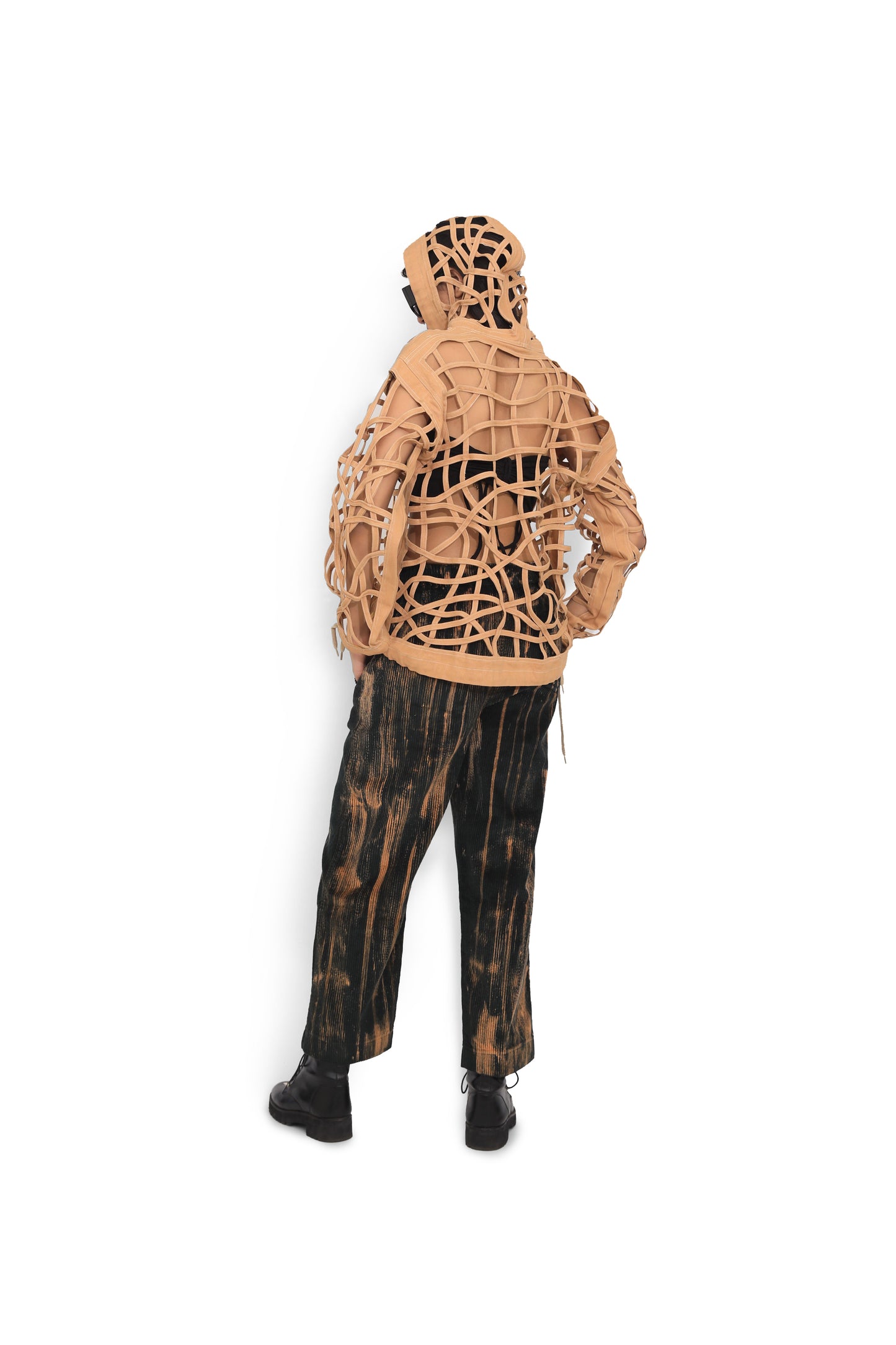 Beige Street Map Hoodie