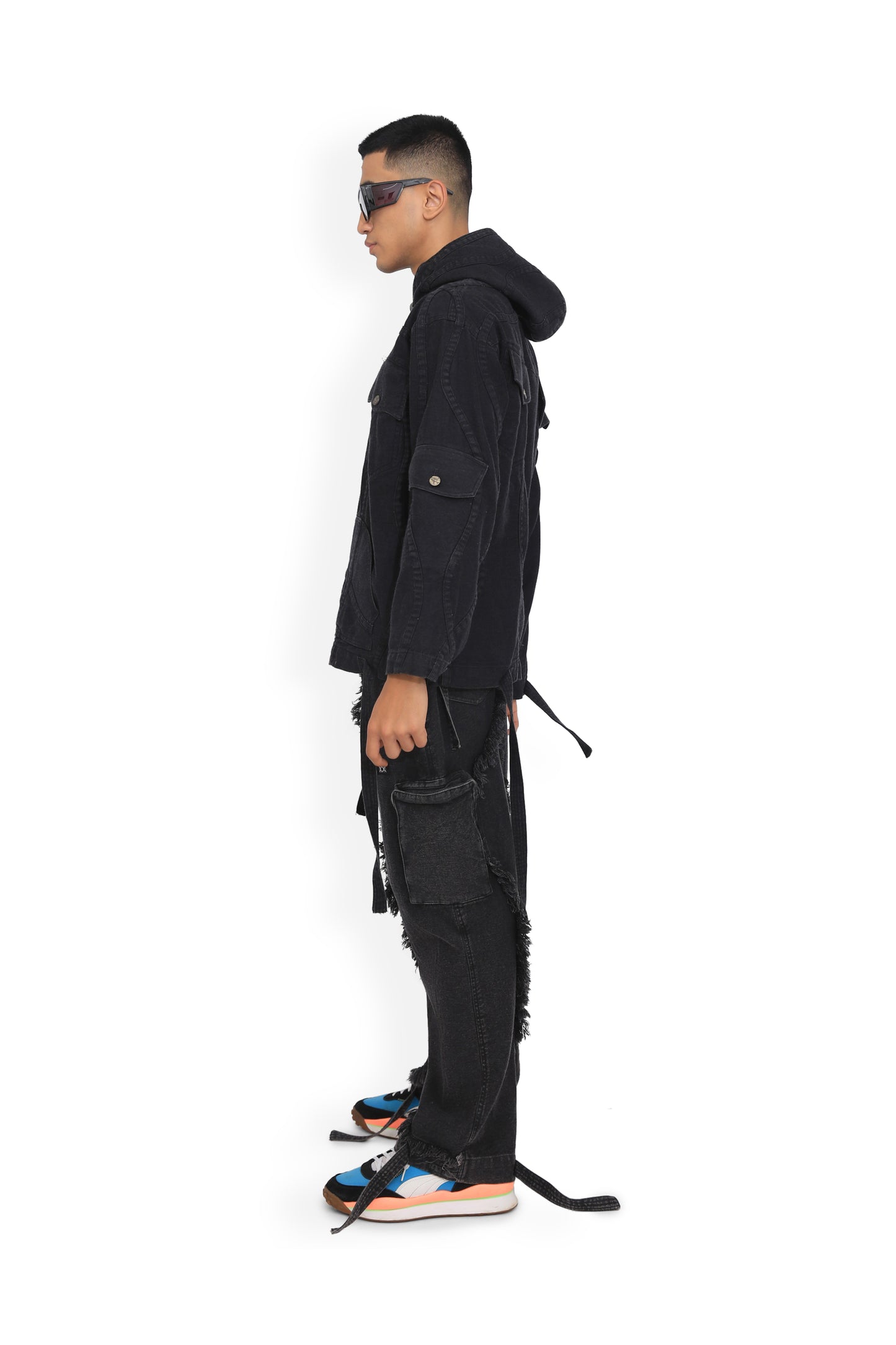 Grey Convertible Zipped Hoodie